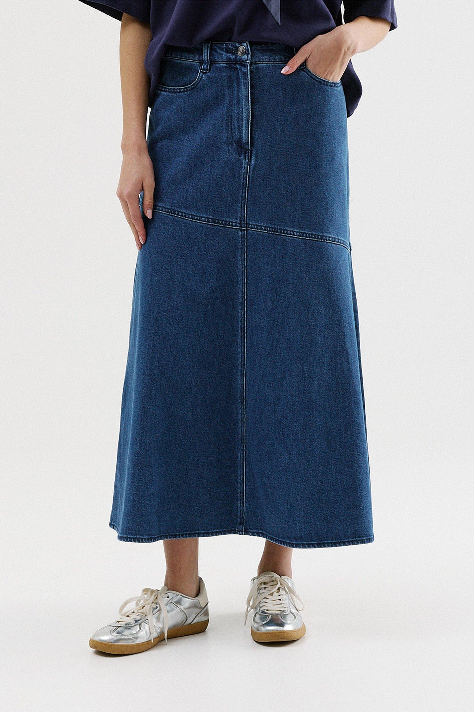 CKS - SKOOBY - jupe longue - bleu