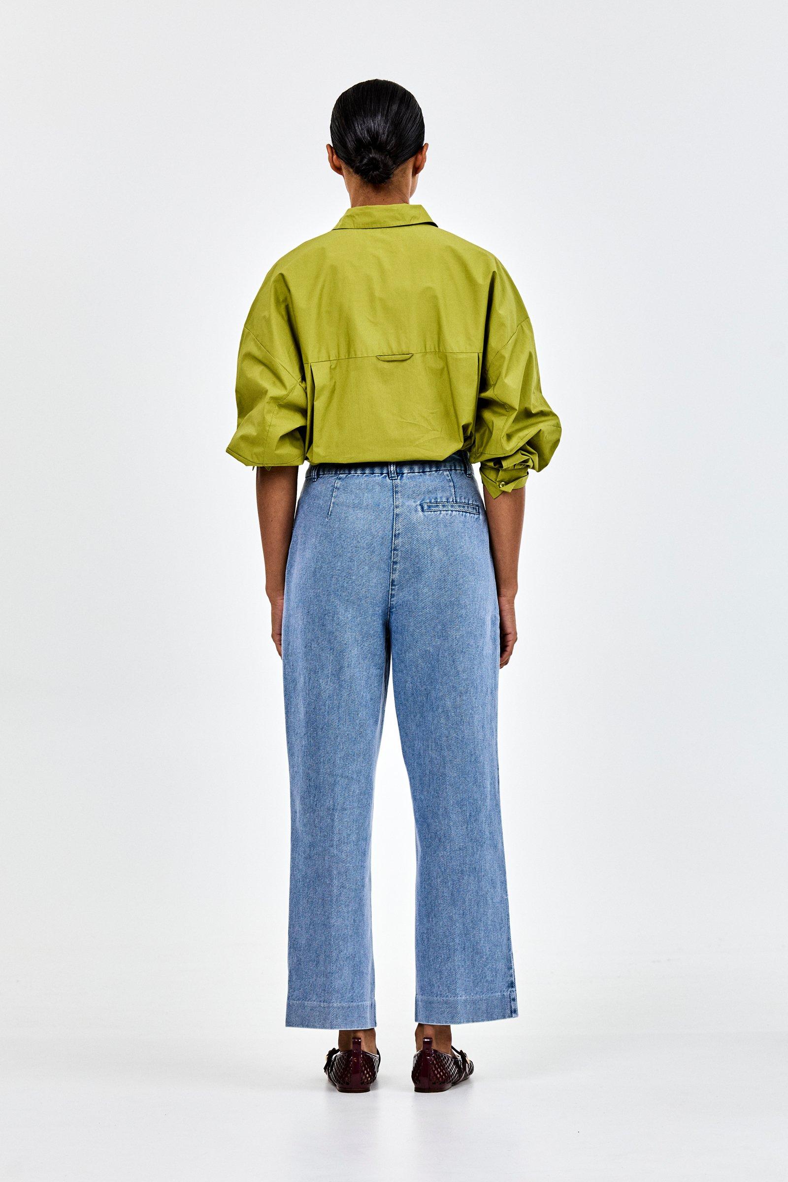 CKS - TONKS - pantalon &agrave; la cheville - bleu clair