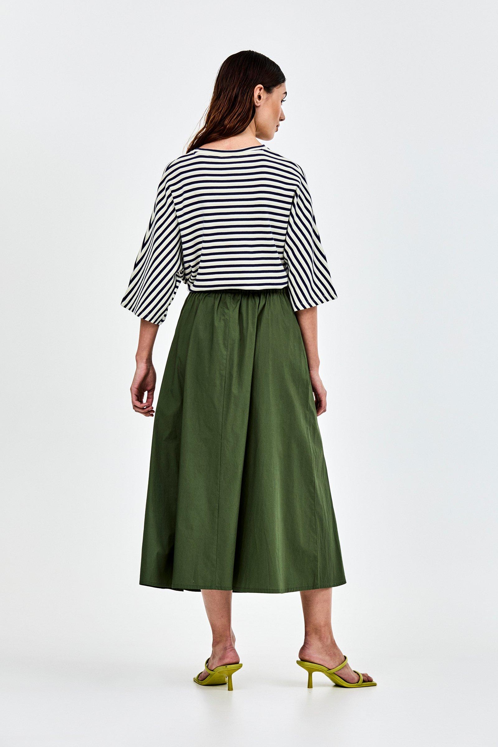 CKS - SKALLIENO - lange rok - khaki