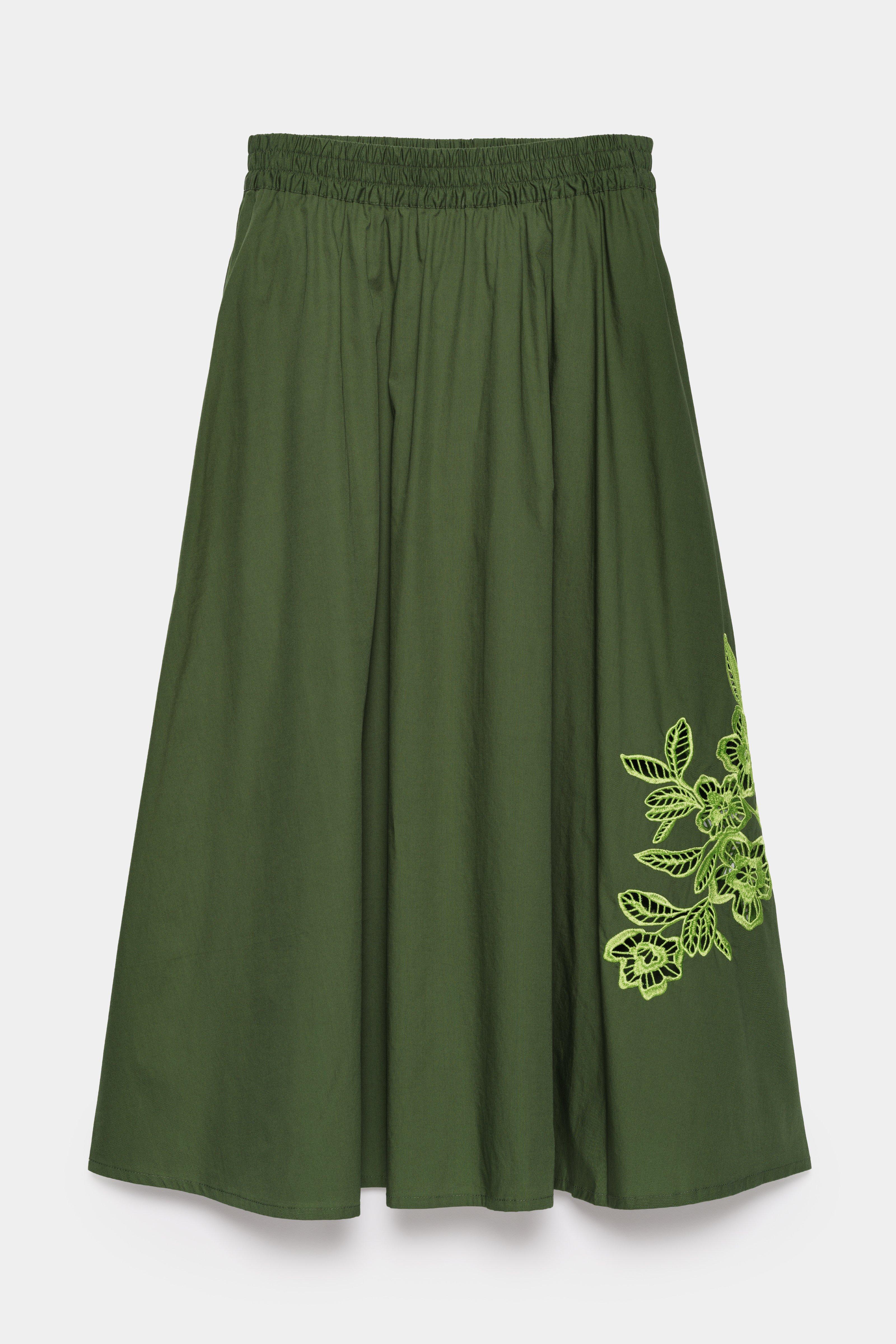 CKS - SKALLIENO - lange rok - khaki