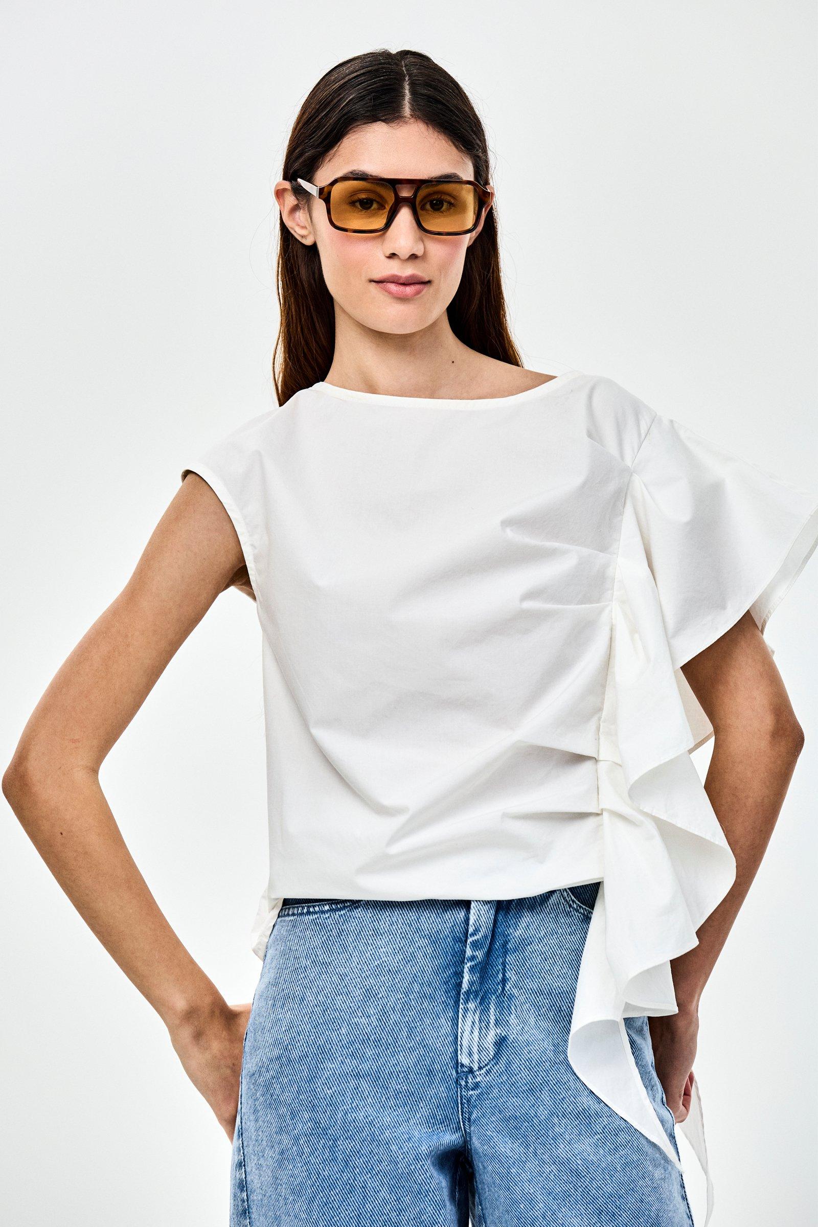 CKS - SABLE - Bluse Kurze &Auml;rmel - Wei&szlig;