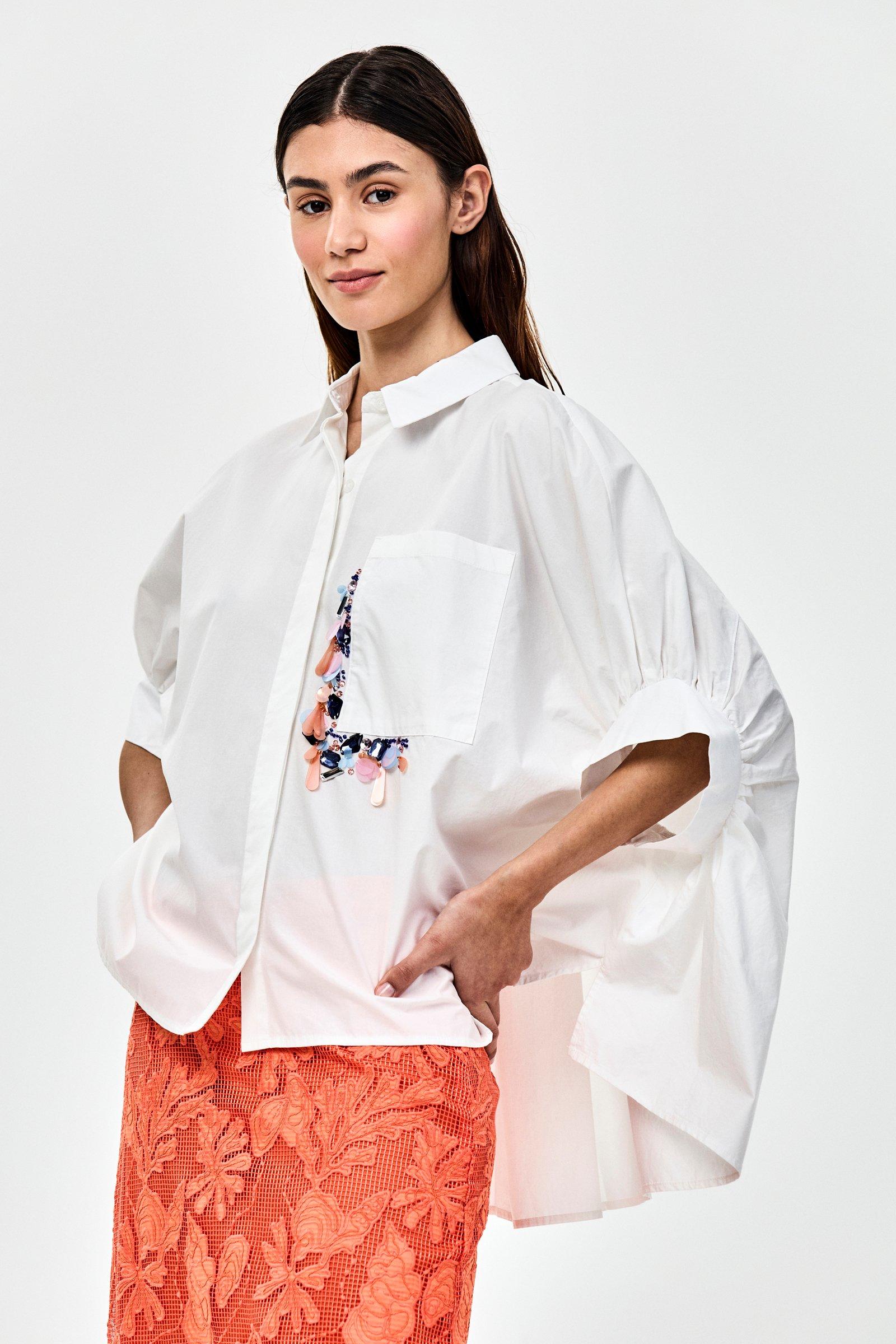 CKS - SAPE - blouse short sleeves - white