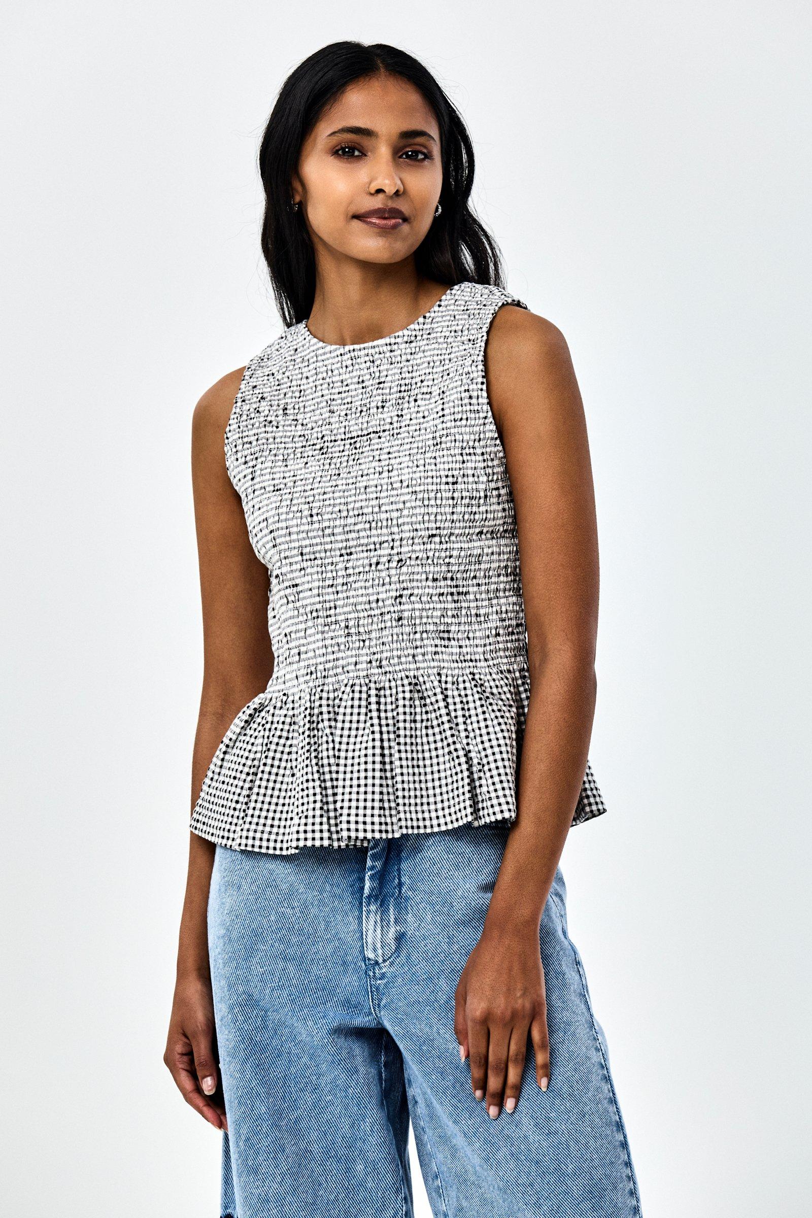 CKS - SHELL - sleeveless blouse - white dark