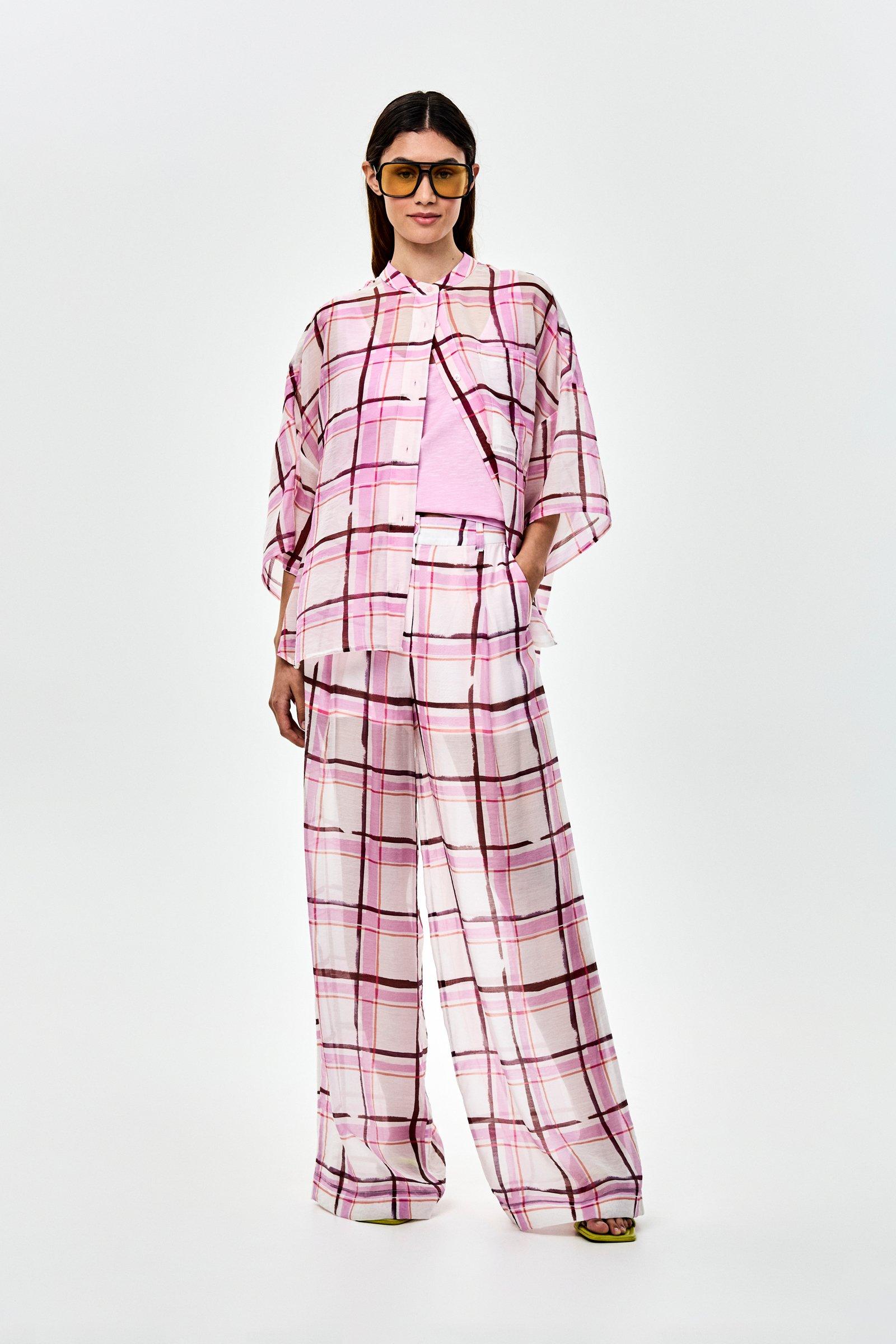 CKS - SIMPLUS - blouse korte mouwen - lichtroze