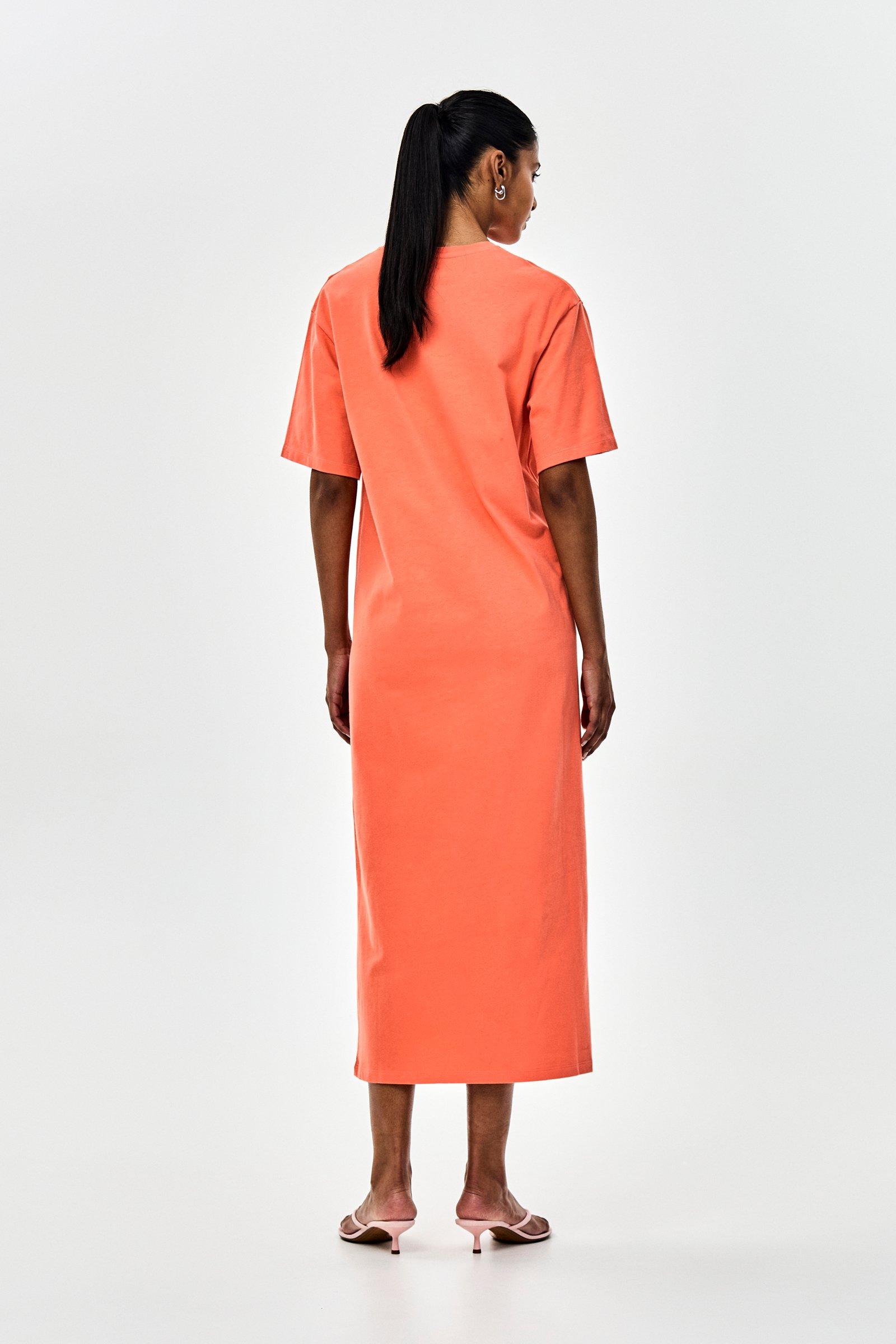 CKS - DEWEL - long dress - bright orange
