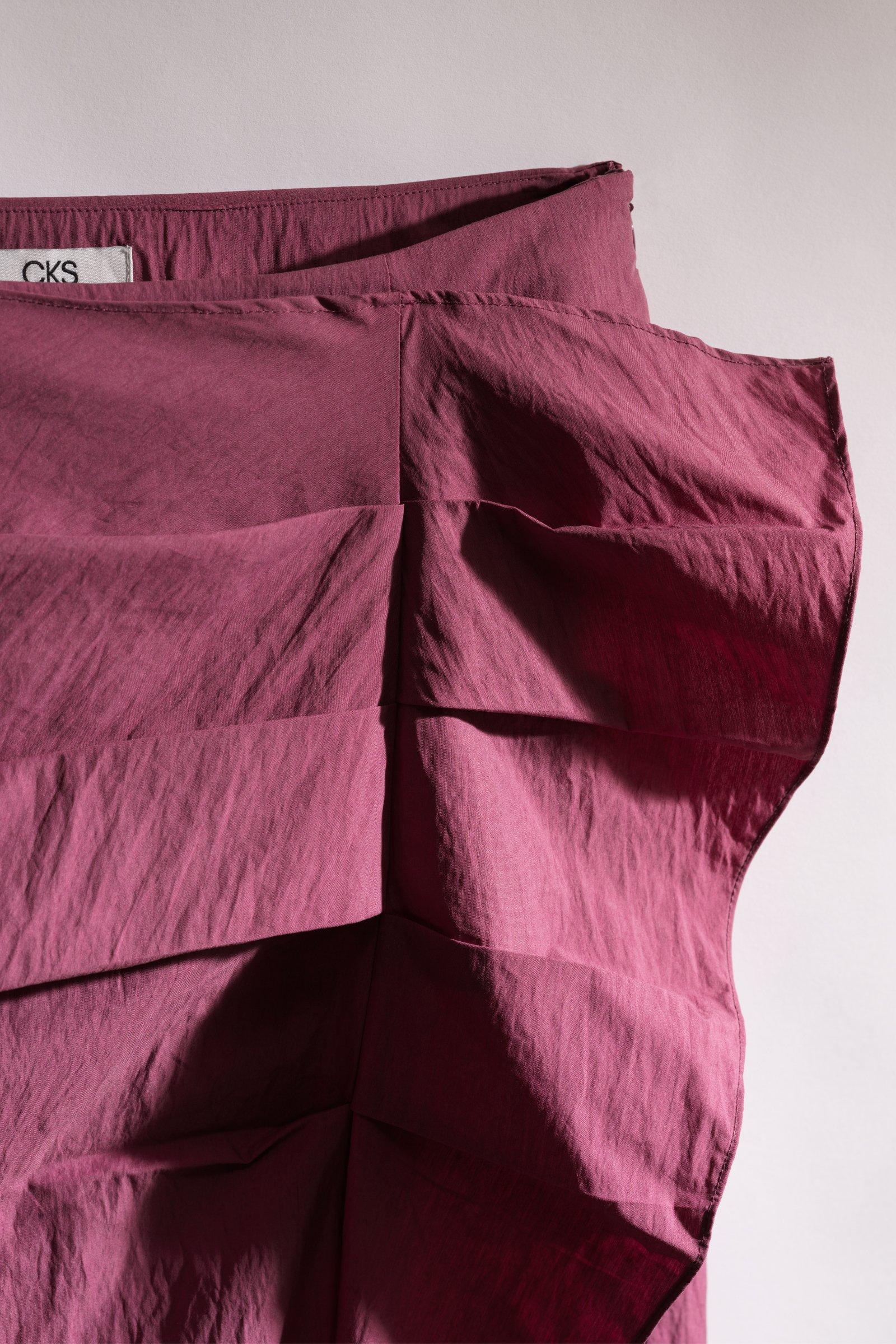 CKS - SKUFFLE - midi skirt - burgundy