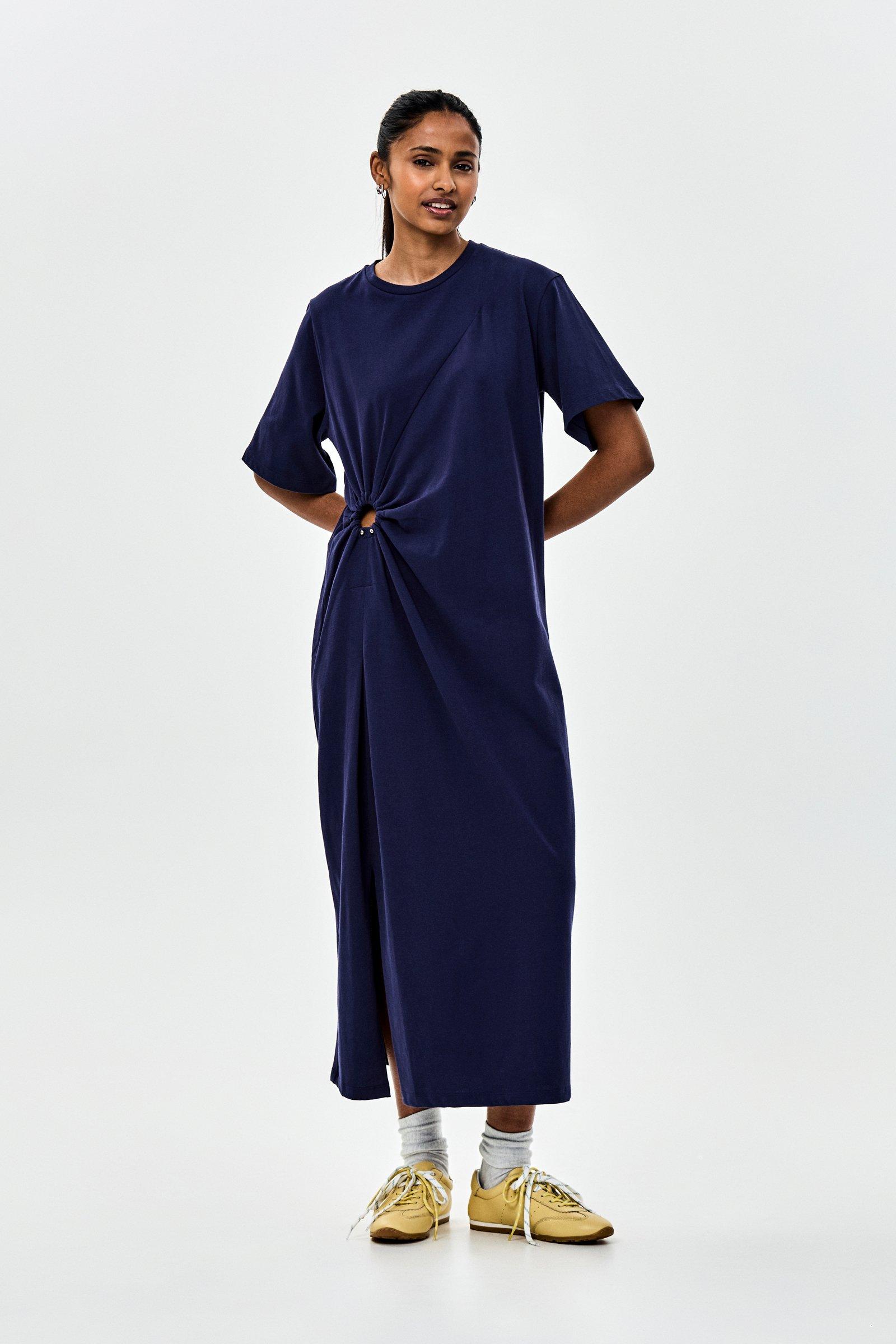 CKS - DEWEL - robe longue - bleu fonc&eacute;
