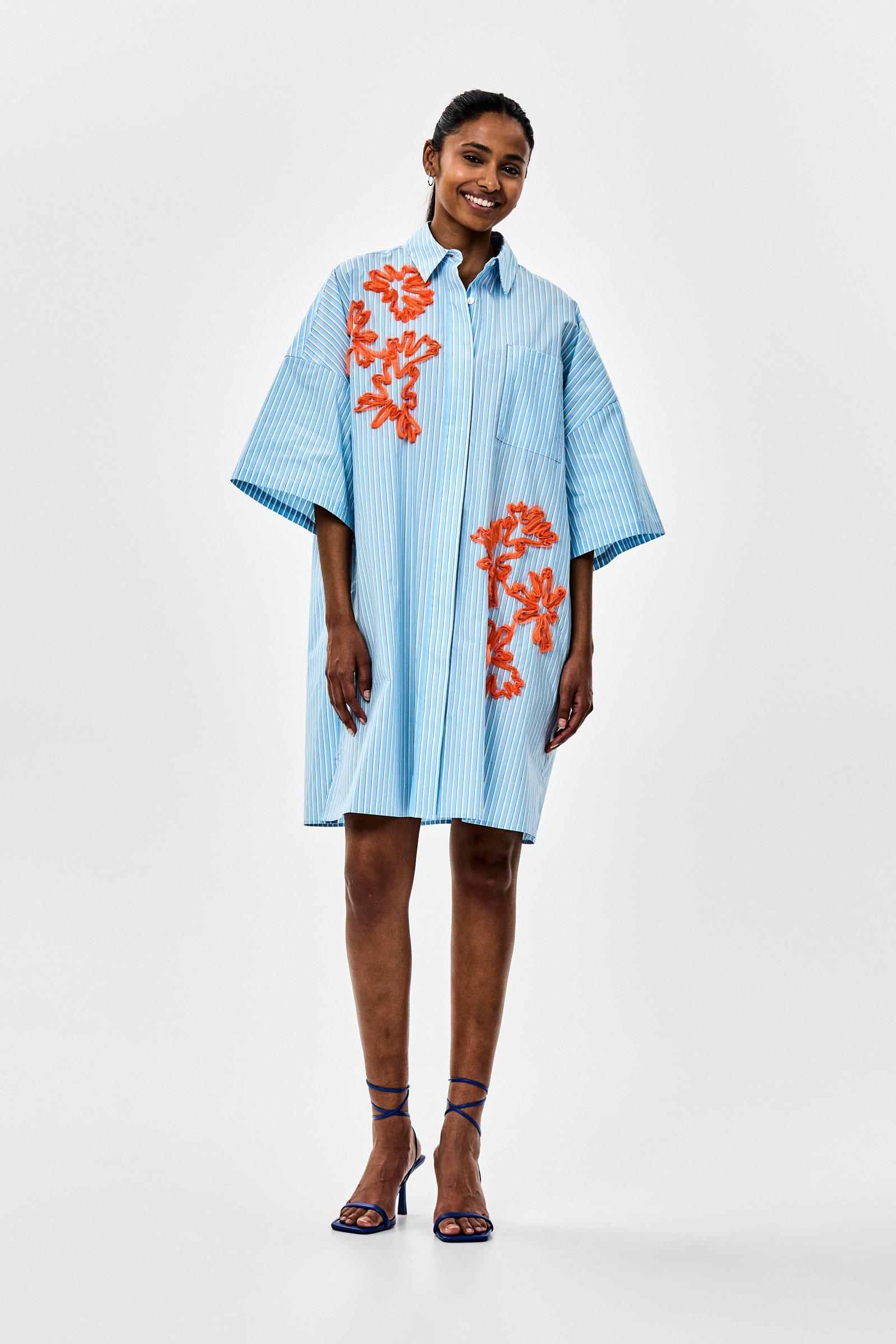 CKS - DIMPLY - robe courte - bleu clair