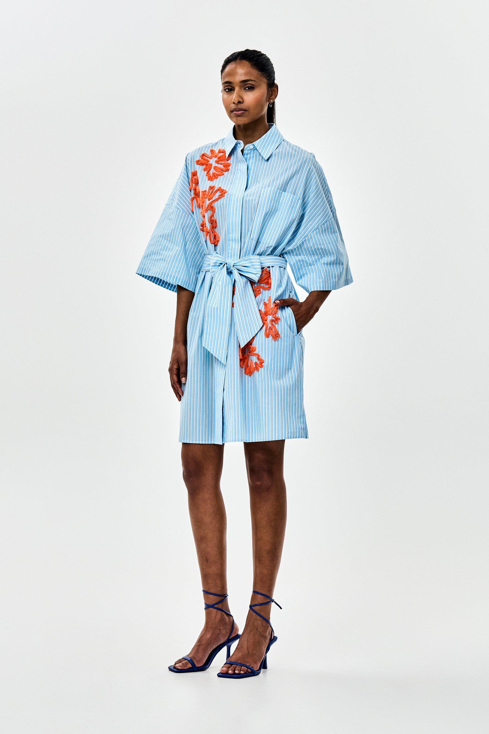 CKS - DIMPLY - robe courte - bleu clair