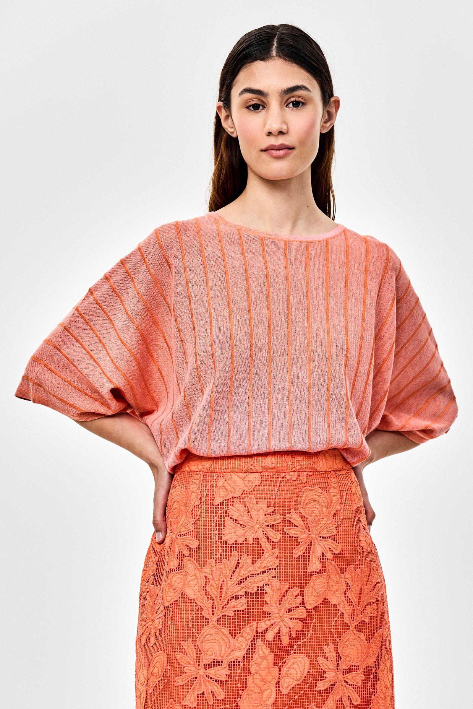 CKS - POMATO - blouse korte mouwen - intens oranje