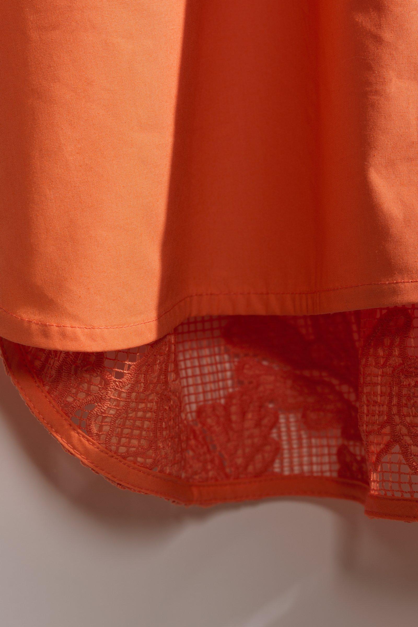 CKS - SIMPLA - blouse korte mouwen - intens oranje