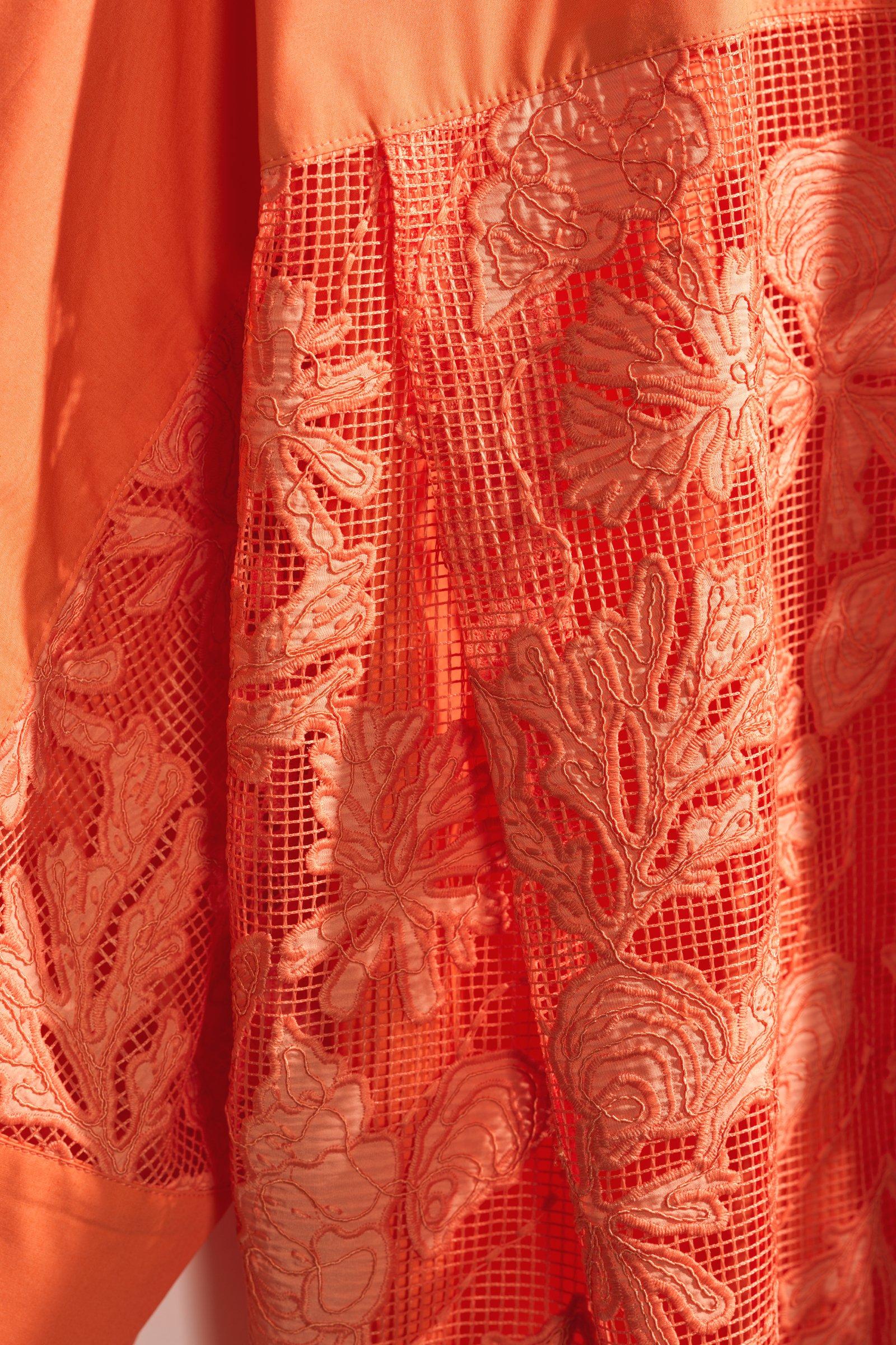 CKS - SIMPLA - blouse korte mouwen - intens oranje