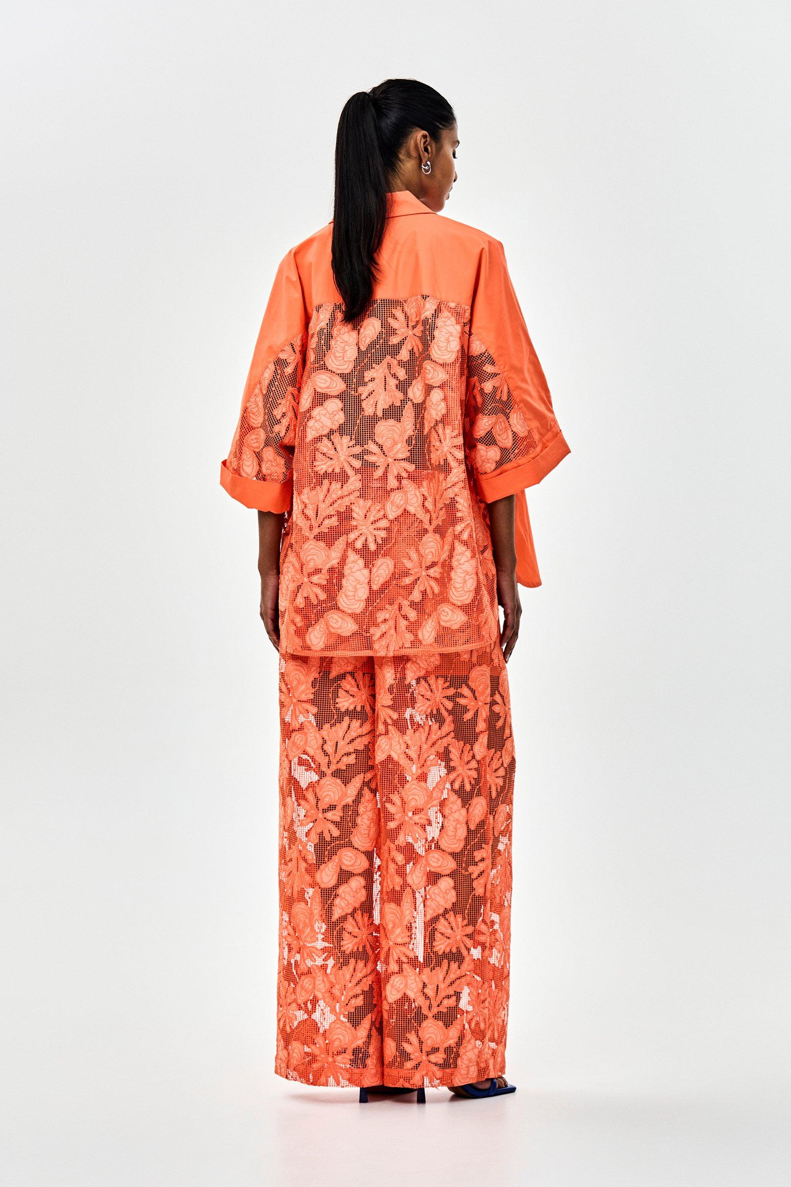 CKS - SIMPLA - blouse short sleeves - bright orange