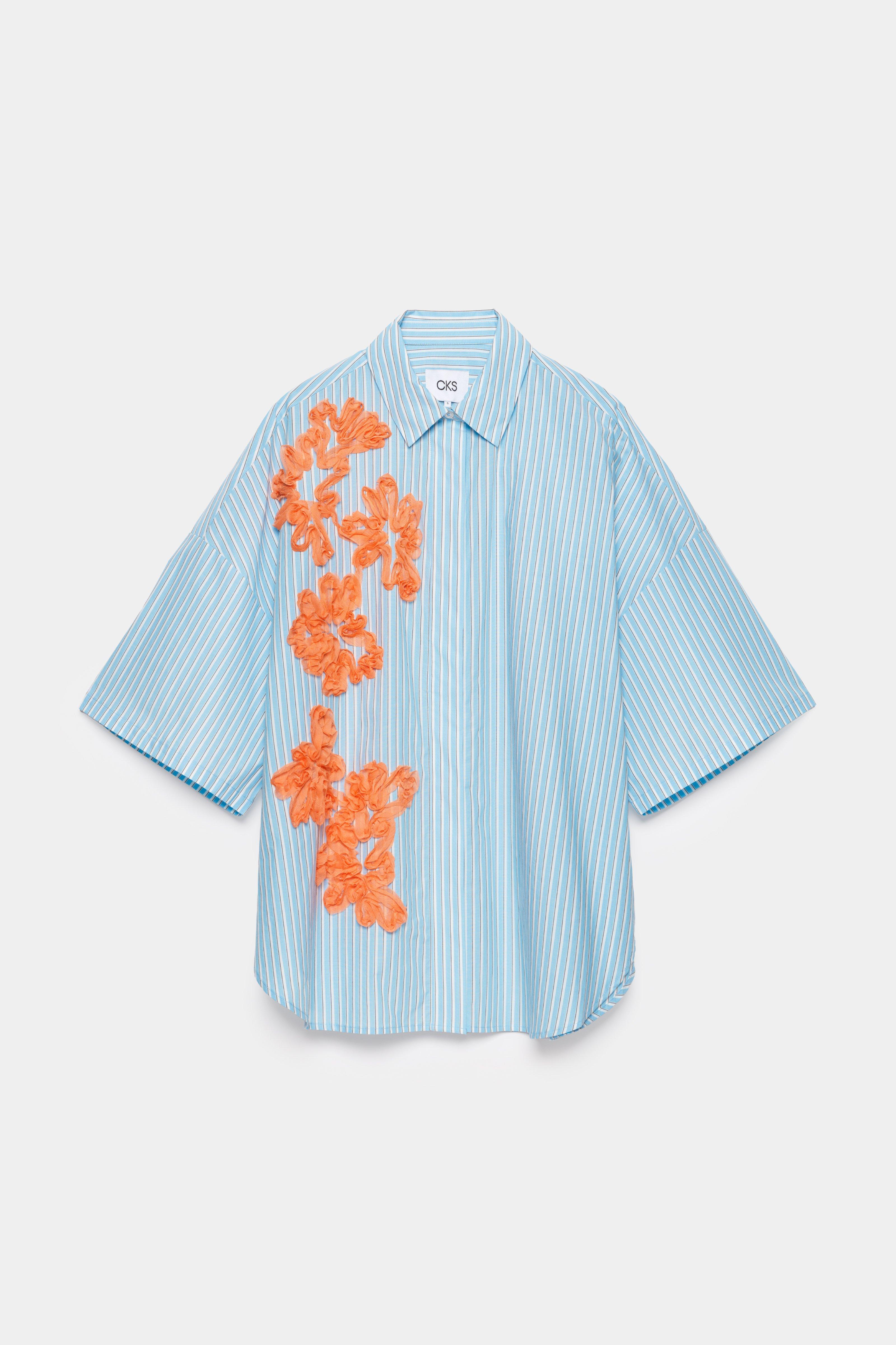 CKS - SIMPLY - Bluse Kurze &Auml;rmel - Hellblau