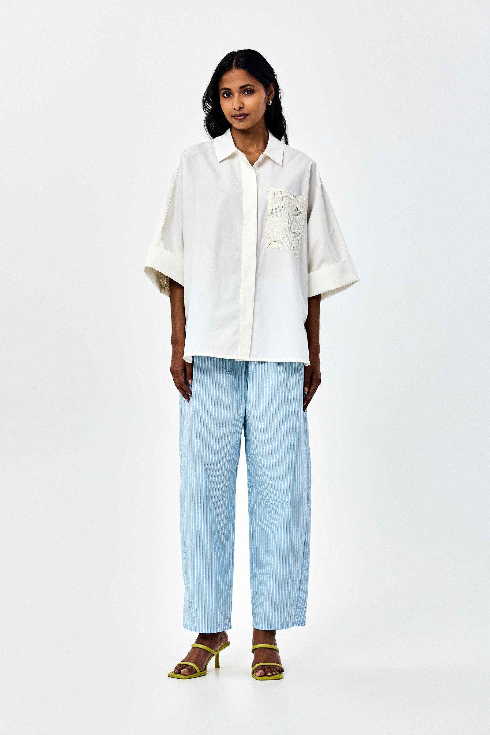CKS - THELMA - pantalon long - bleu clair