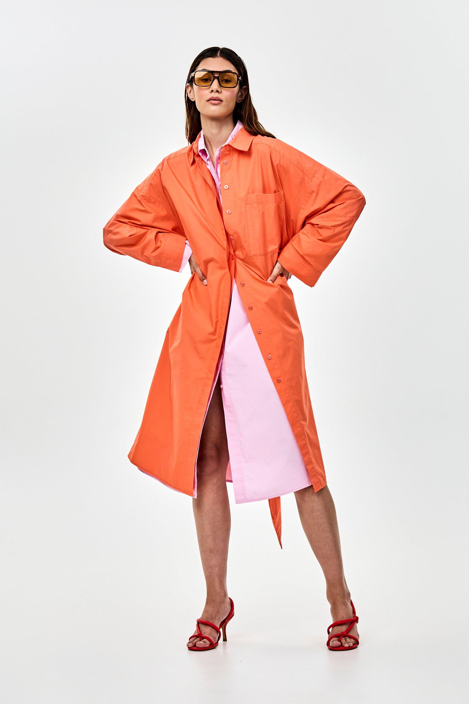 CKS - DALI - short dress - bright orange