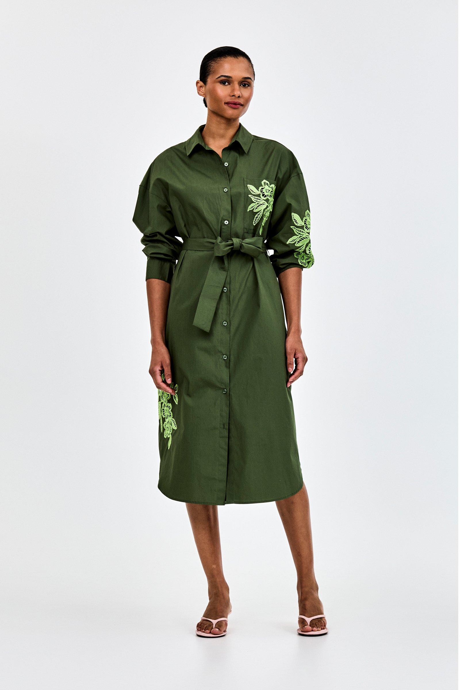 CKS - DANTO - robe longue - khaki