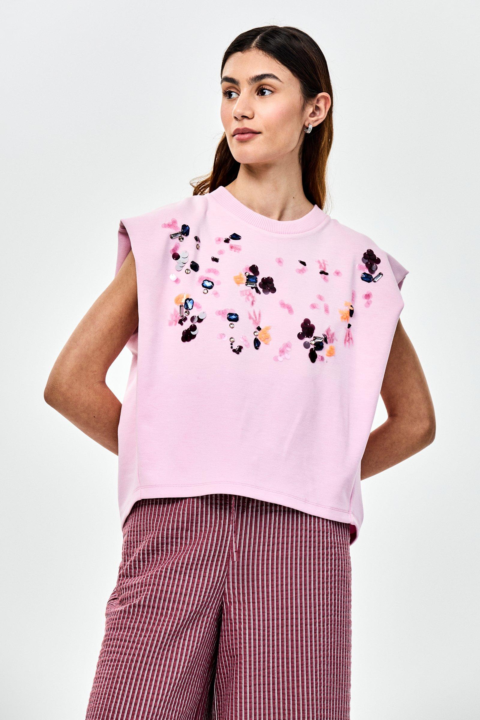 CKS - SWAP - t-shirt &agrave; manches courtes - rose clair