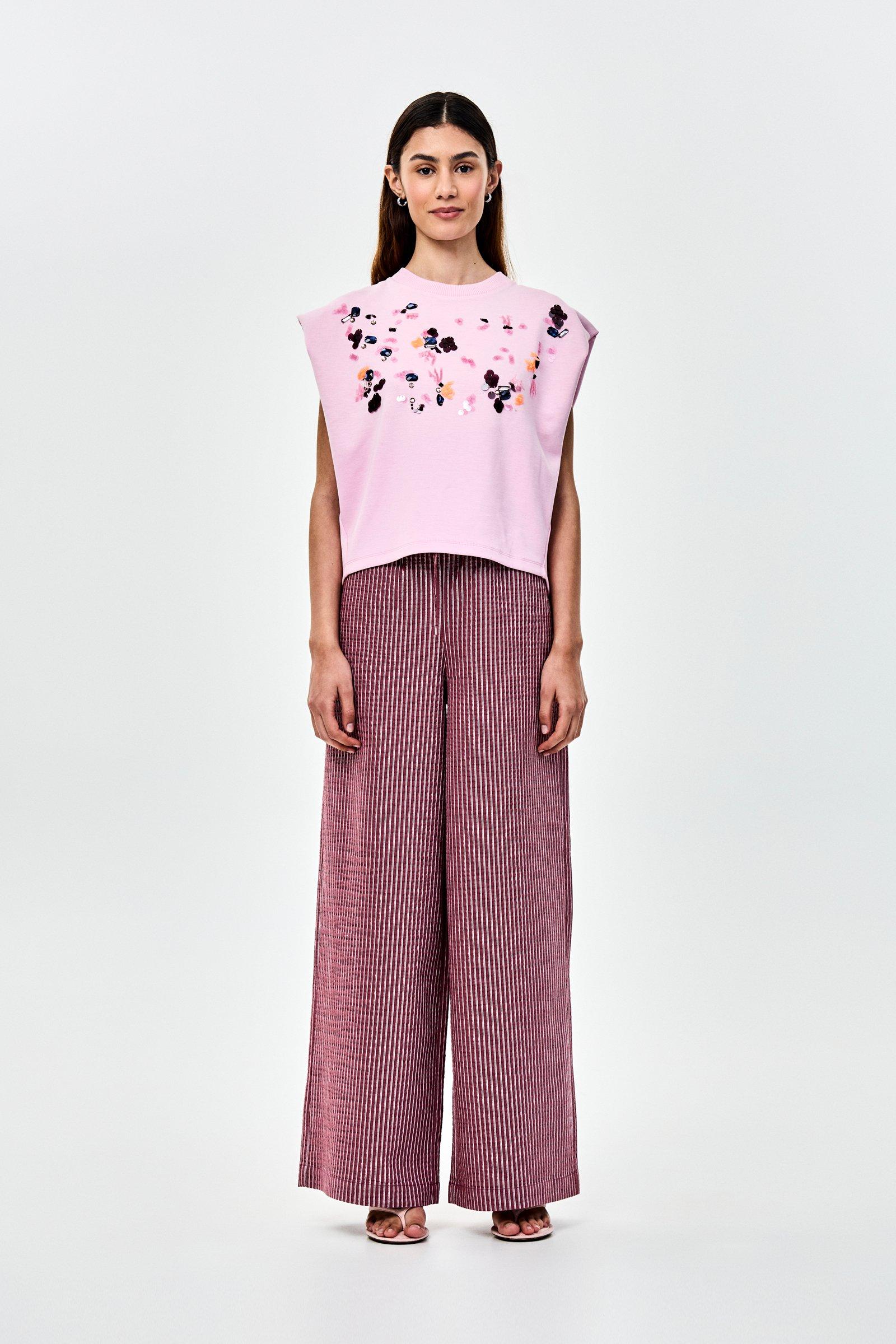 CKS - TOBYWIDE - long trouser - burgundy