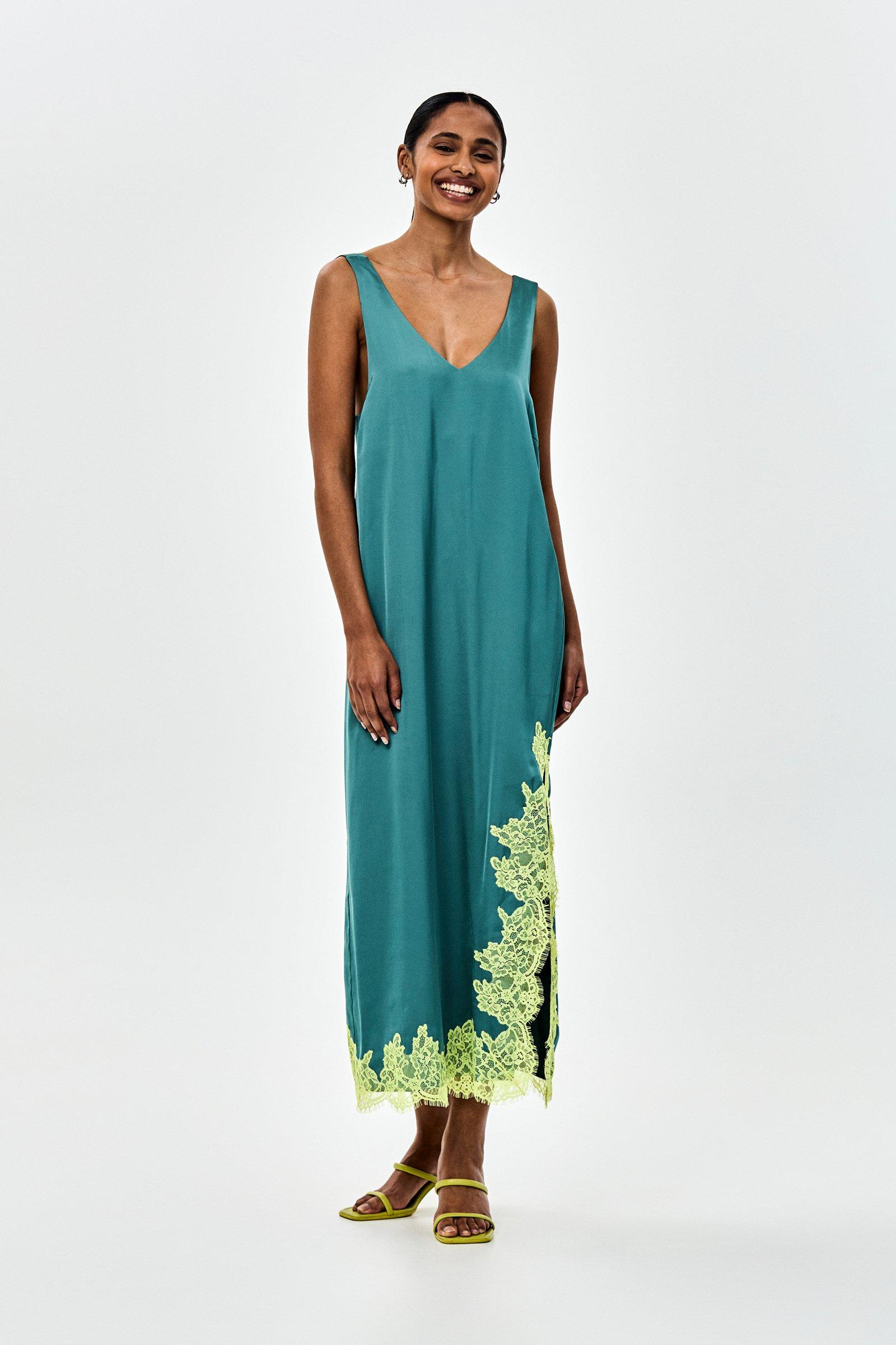CKS - DASHING - long dress - dark green