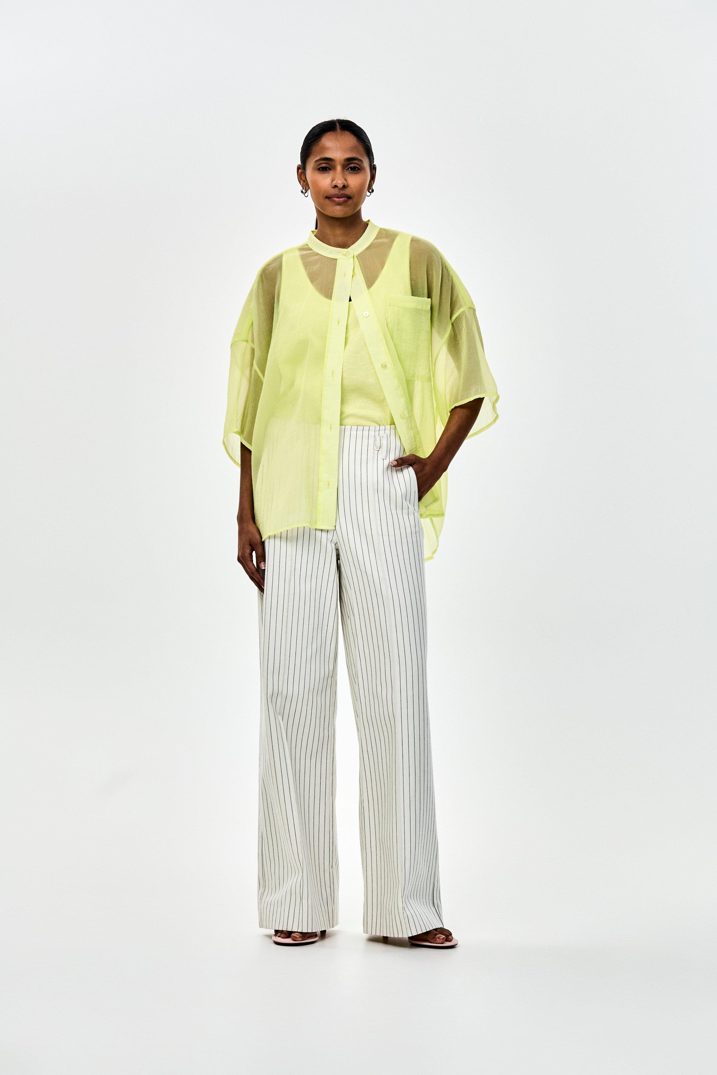 CKS - SIMPLUS - blouse korte mouwen - felgeel