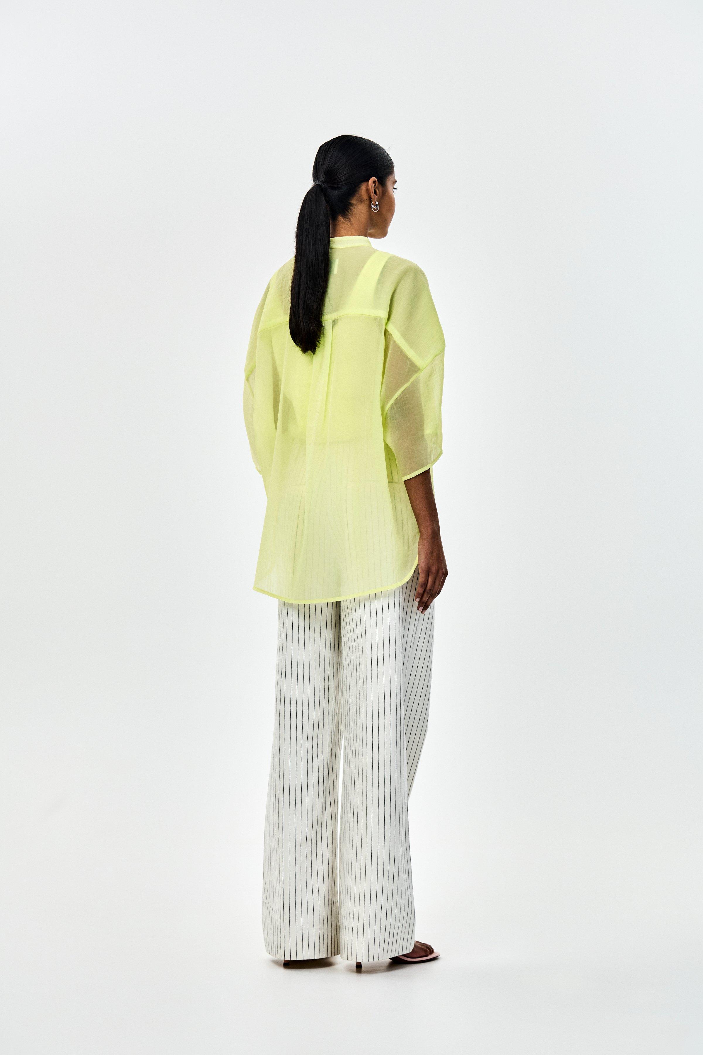 CKS - SIMPLUS - blouse short sleeves - bright yellow