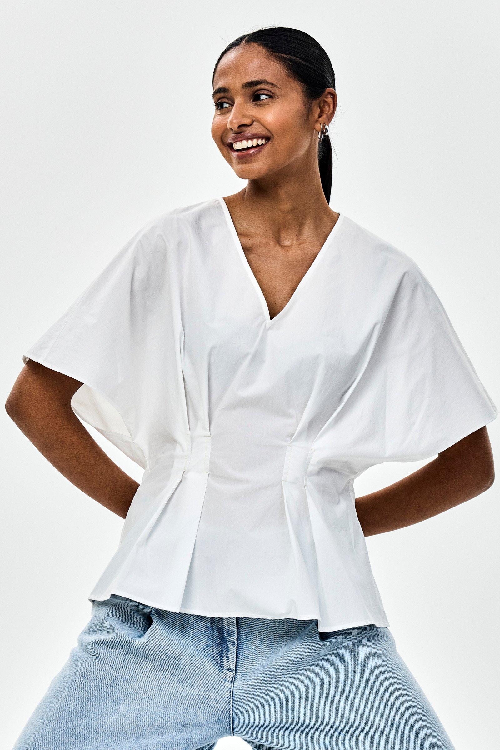 CKS - STEADY - blouse korte mouwen - wit