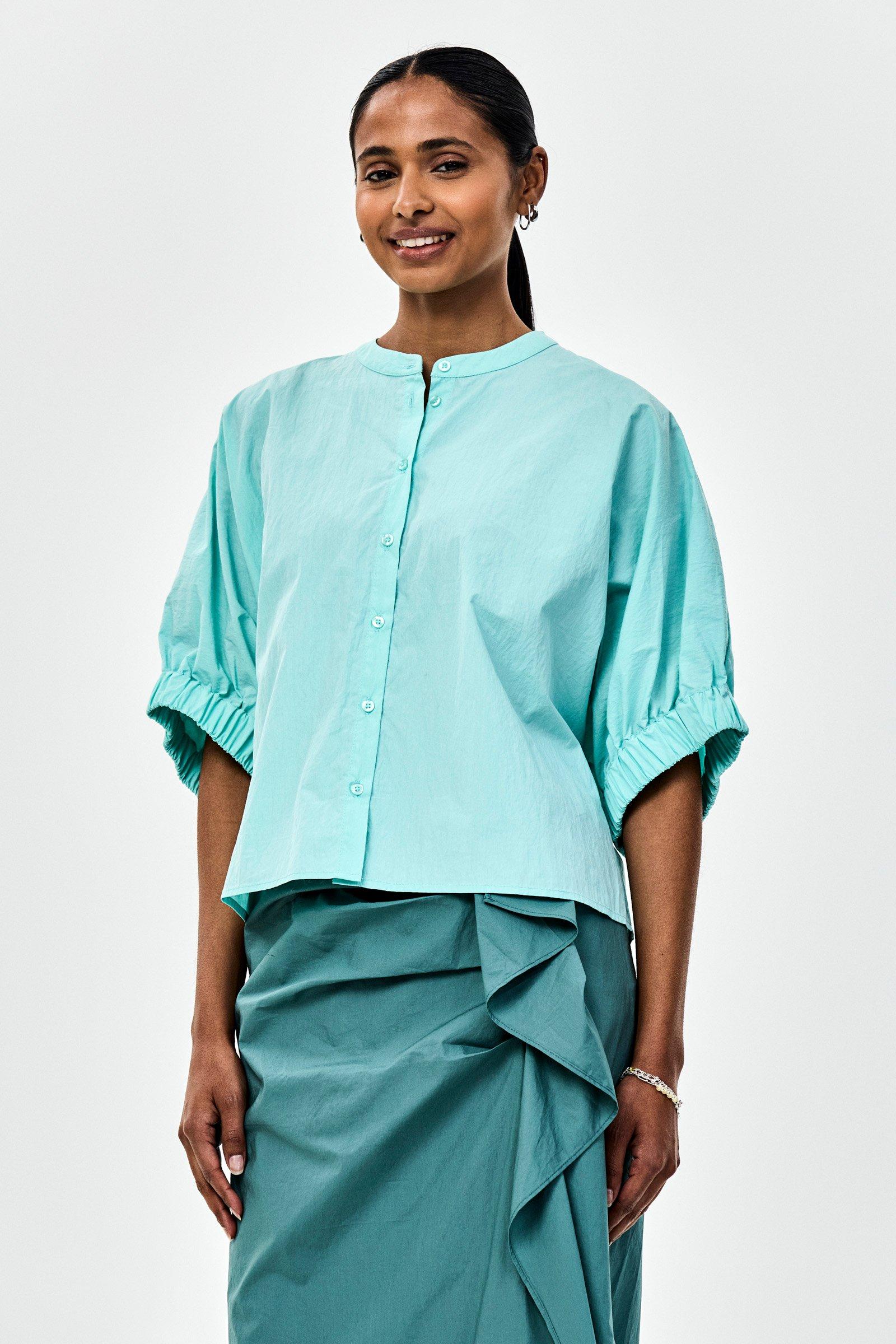 CKS - SINDERO - Bluse Kurze &Auml;rmel - blue pastel