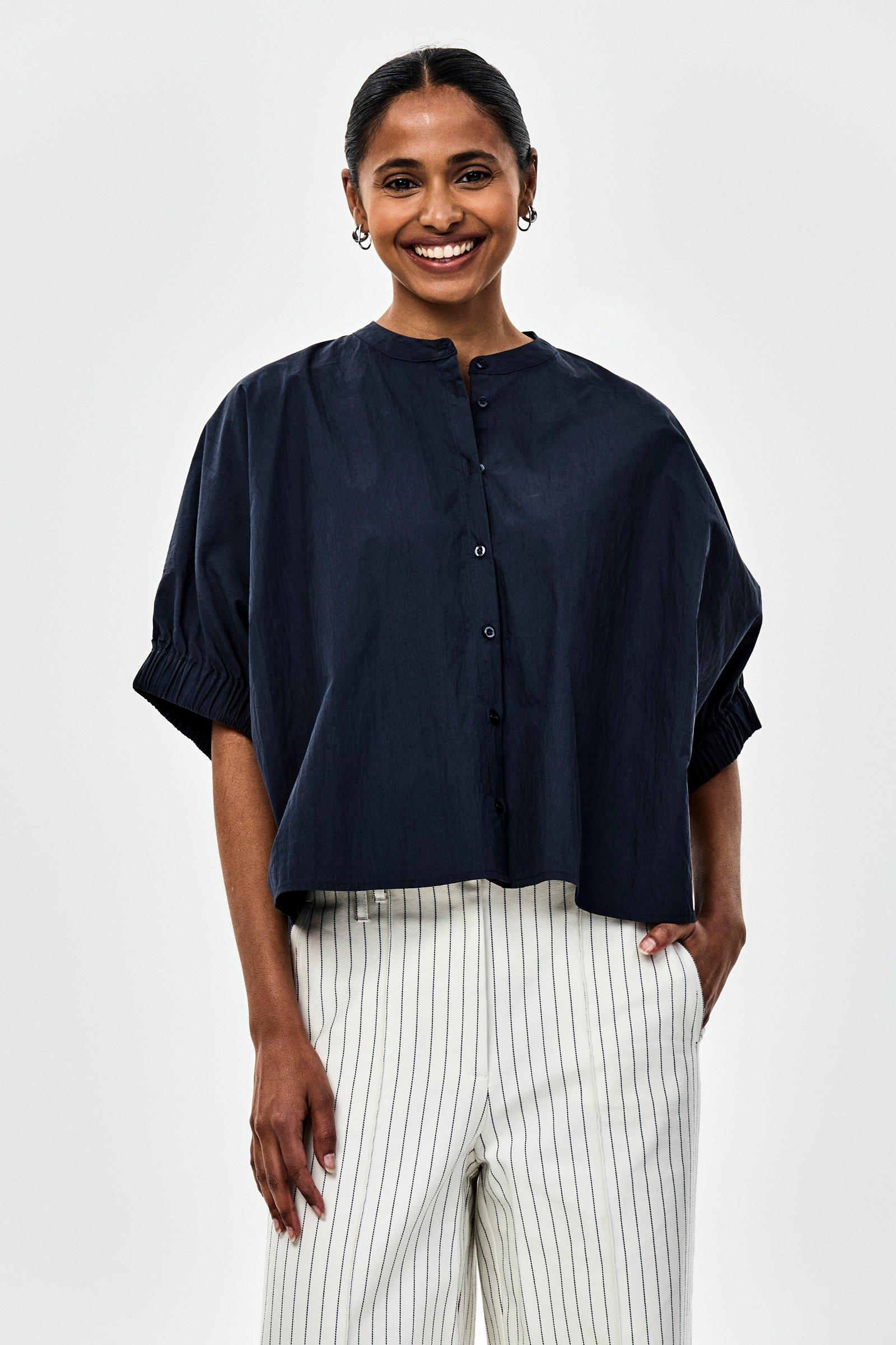 CKS - SINDERO - blouse short sleeves - dark grey