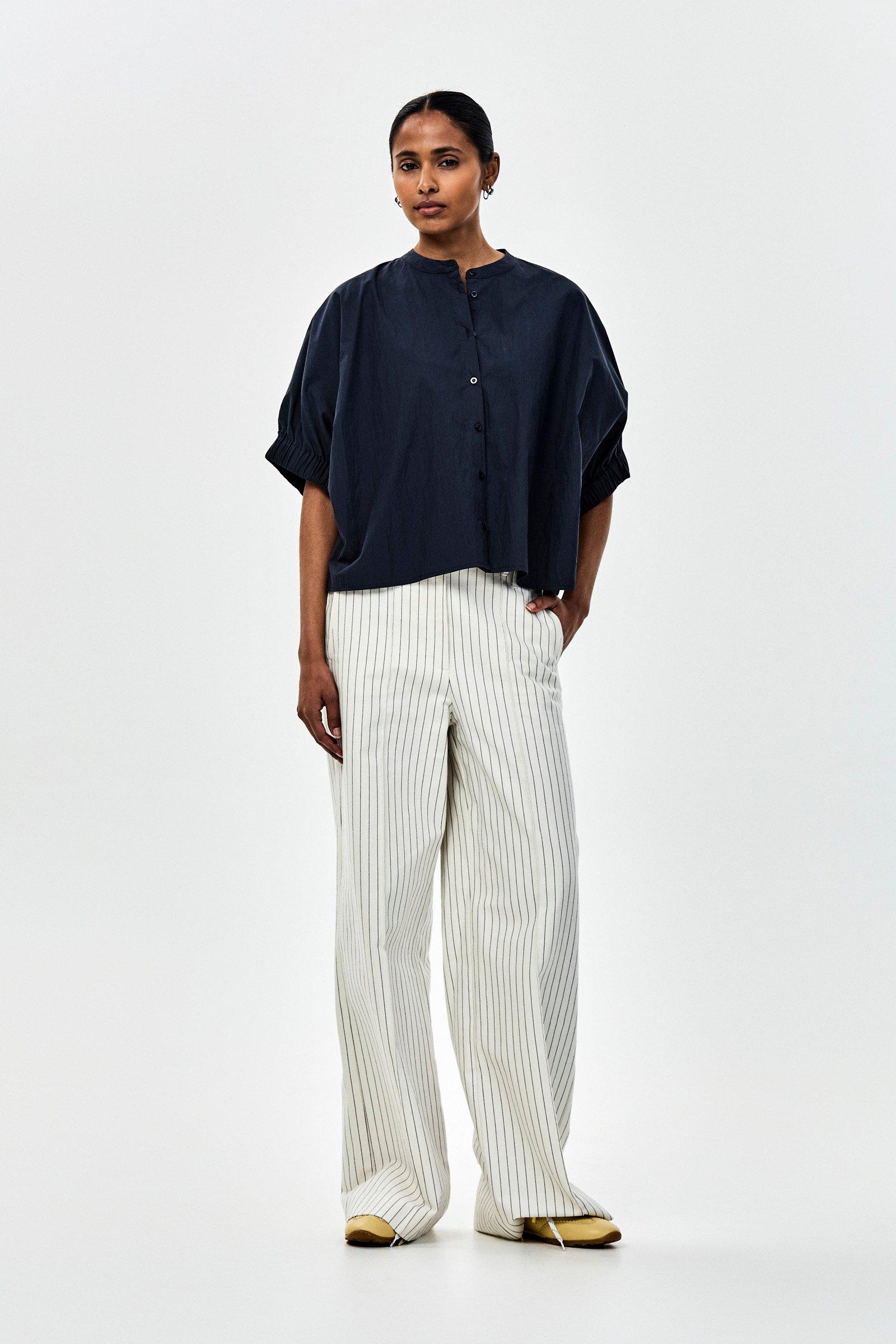 CKS - SINDERO - blouse korte mouwen - donkergrijs