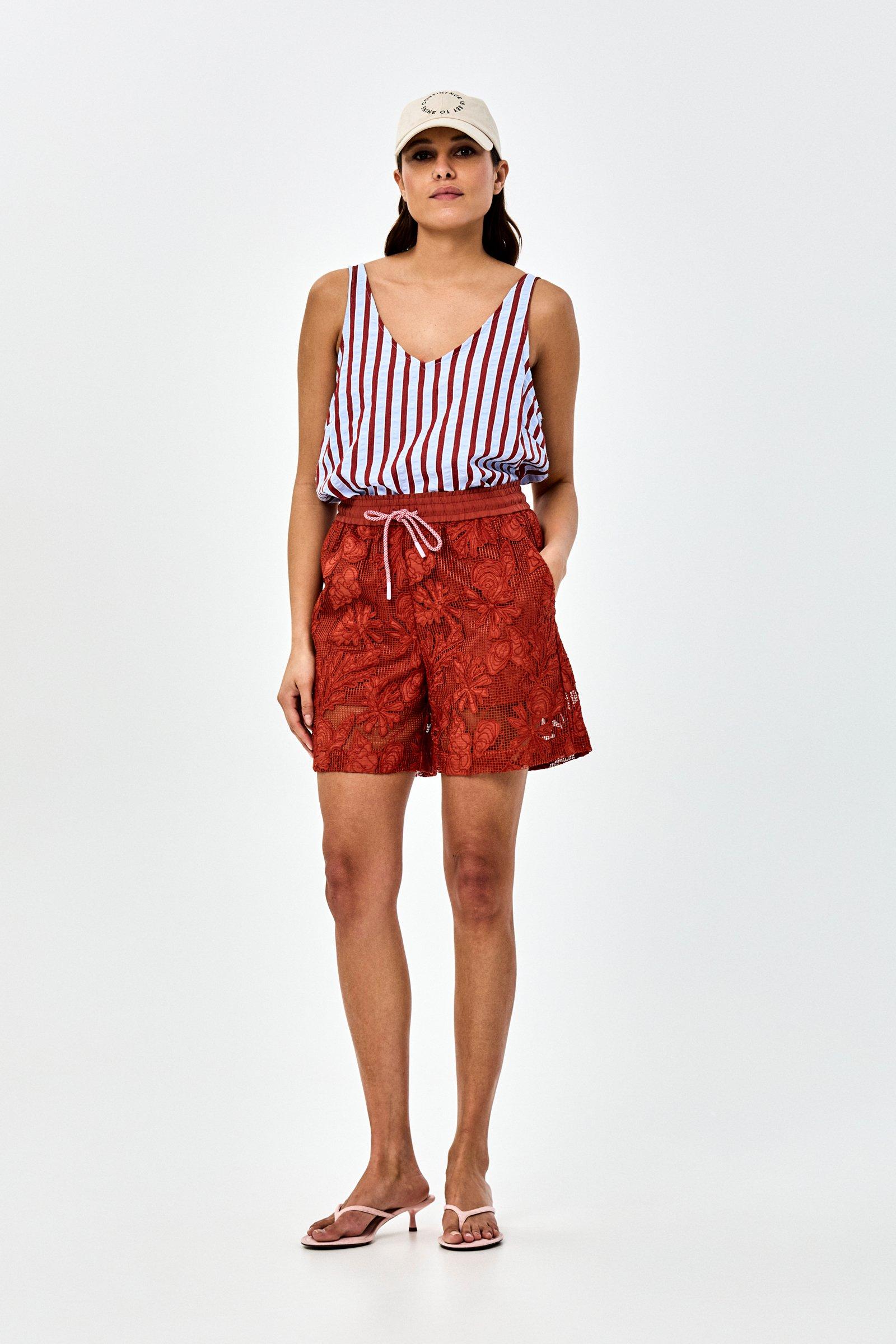 CKS - SHOBA - short - donkerrood