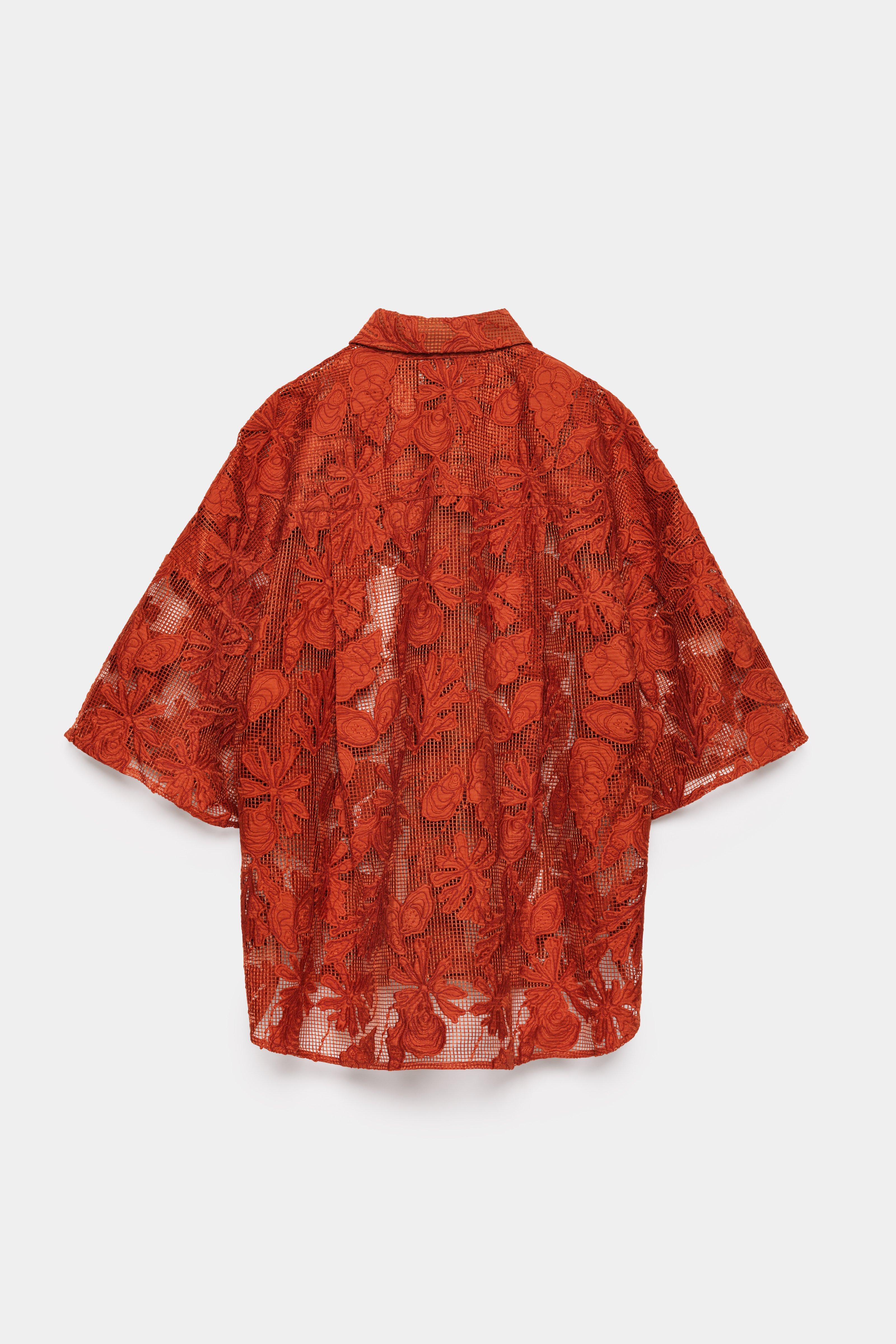 CKS - SIMPLY - blouse korte mouwen - donkerrood