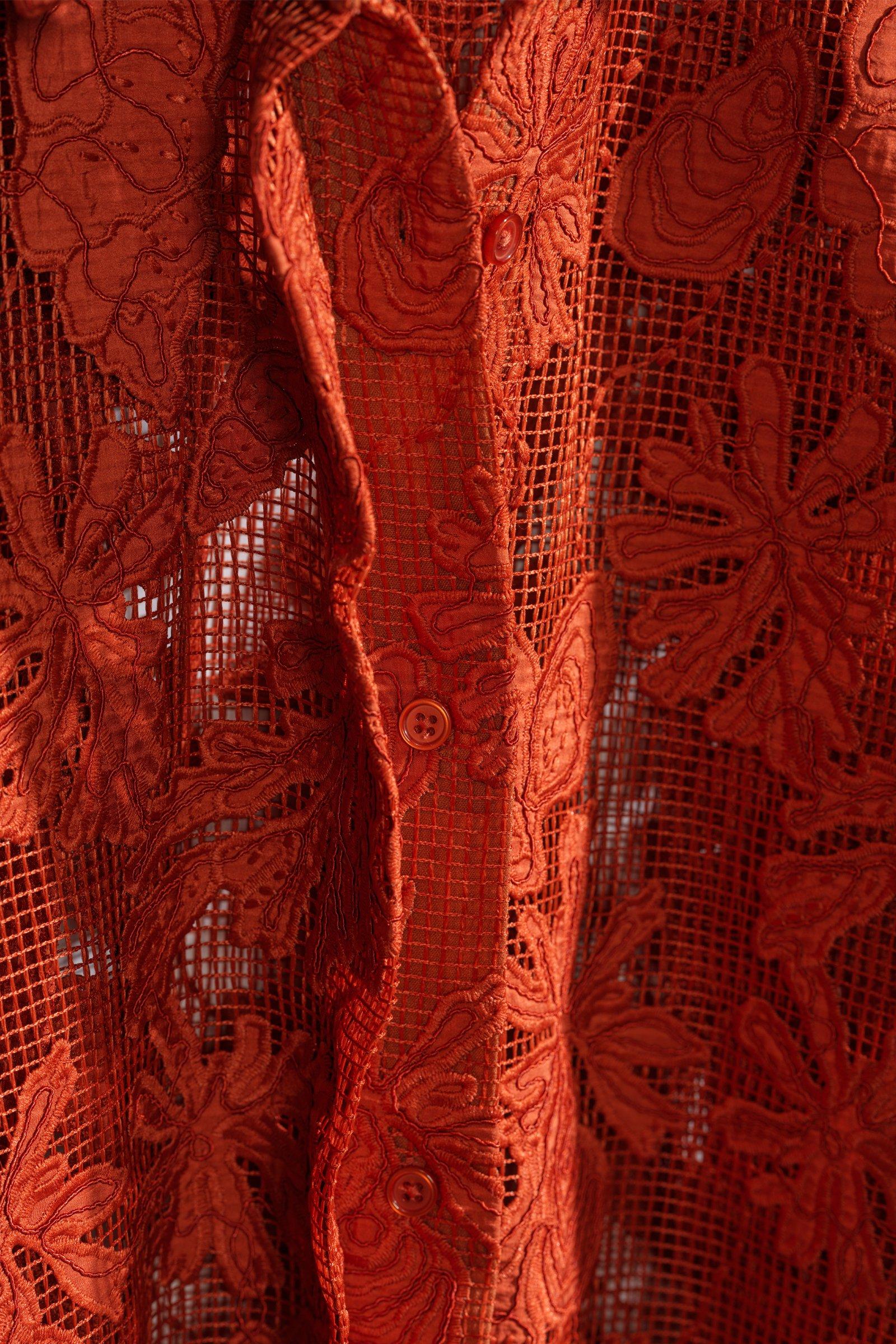 CKS - SIMPLY - blouse korte mouwen - donkerrood