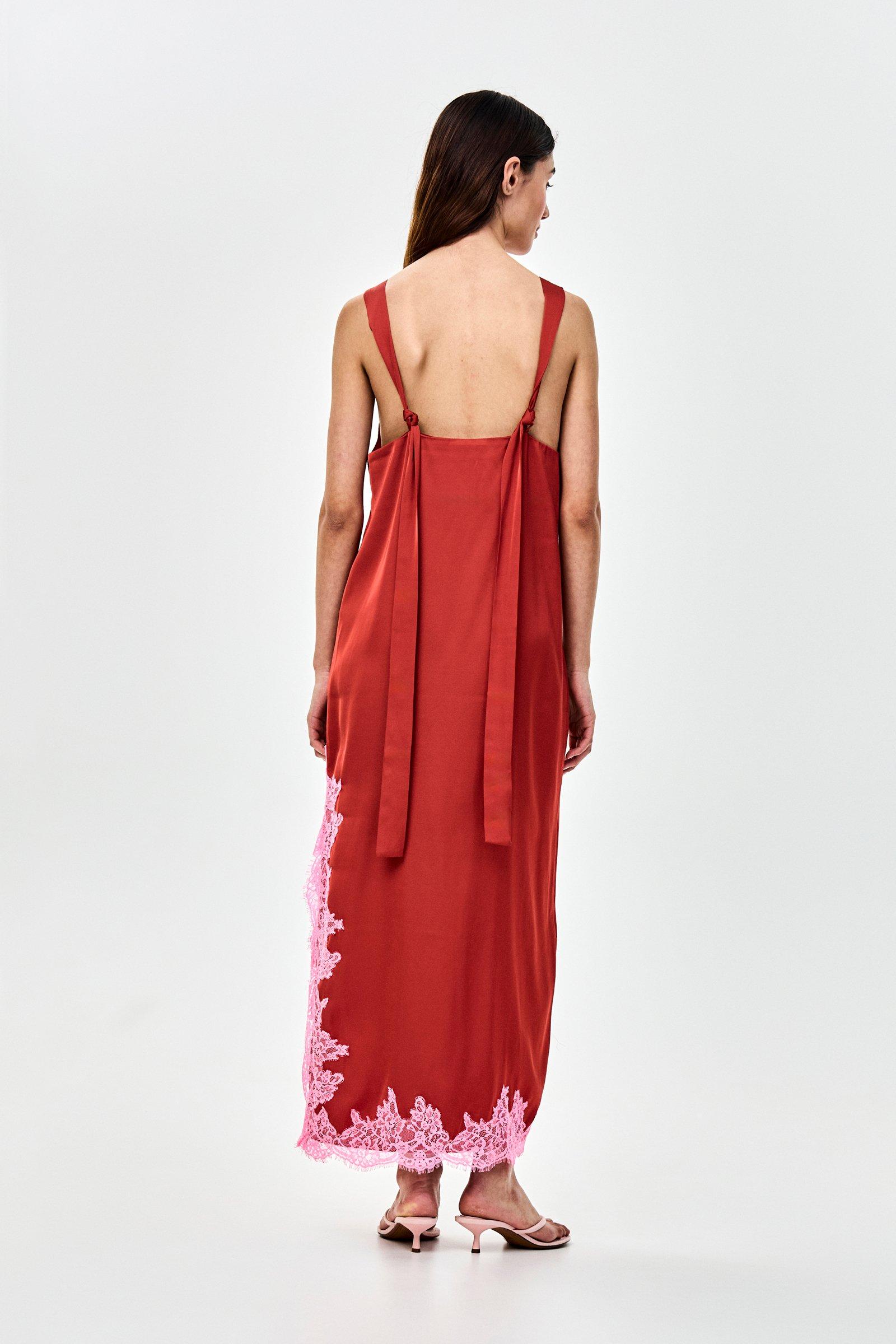 CKS - DASHING - long dress - dark red