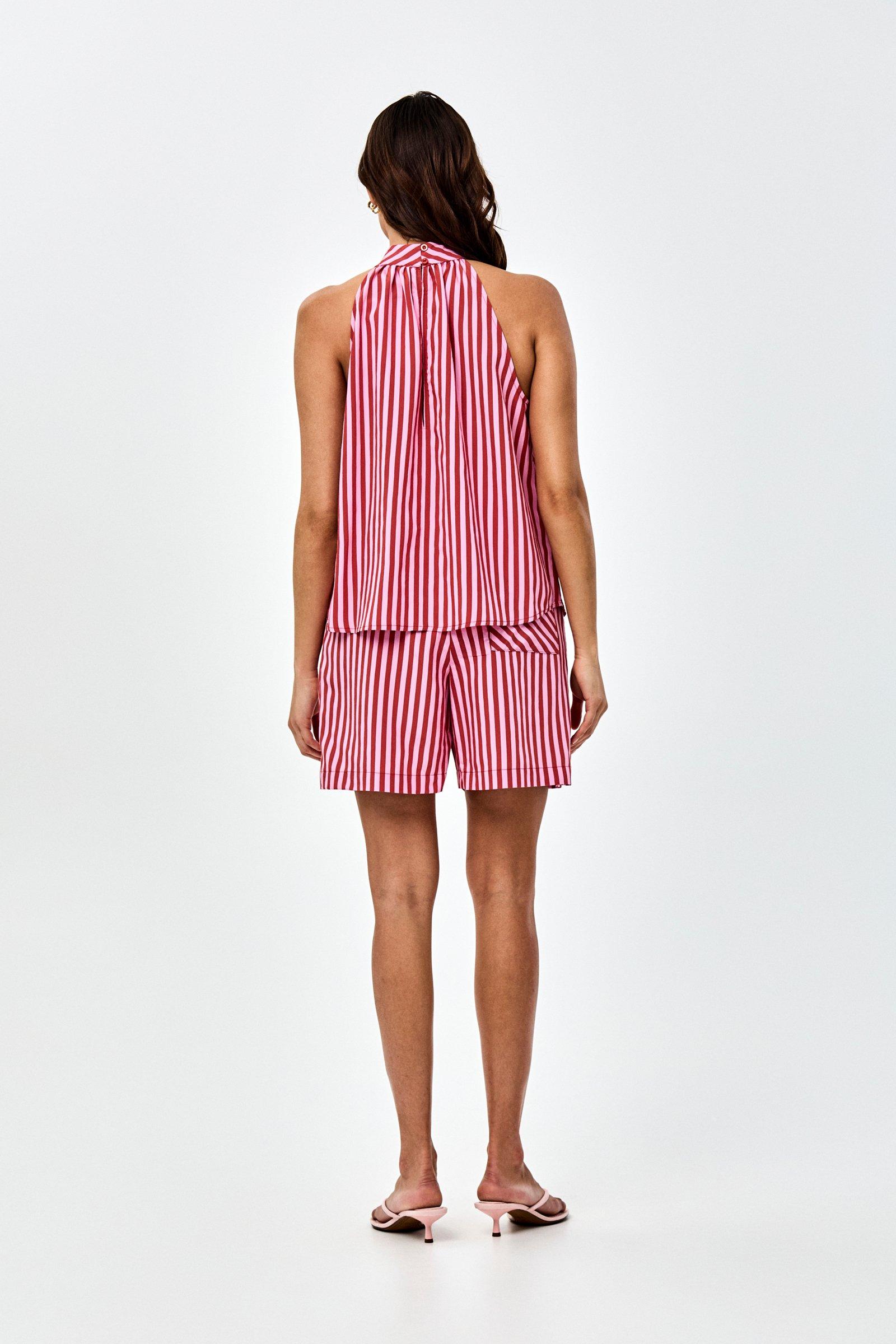 CKS - TALTER - blouse mouwloos - donkerrood