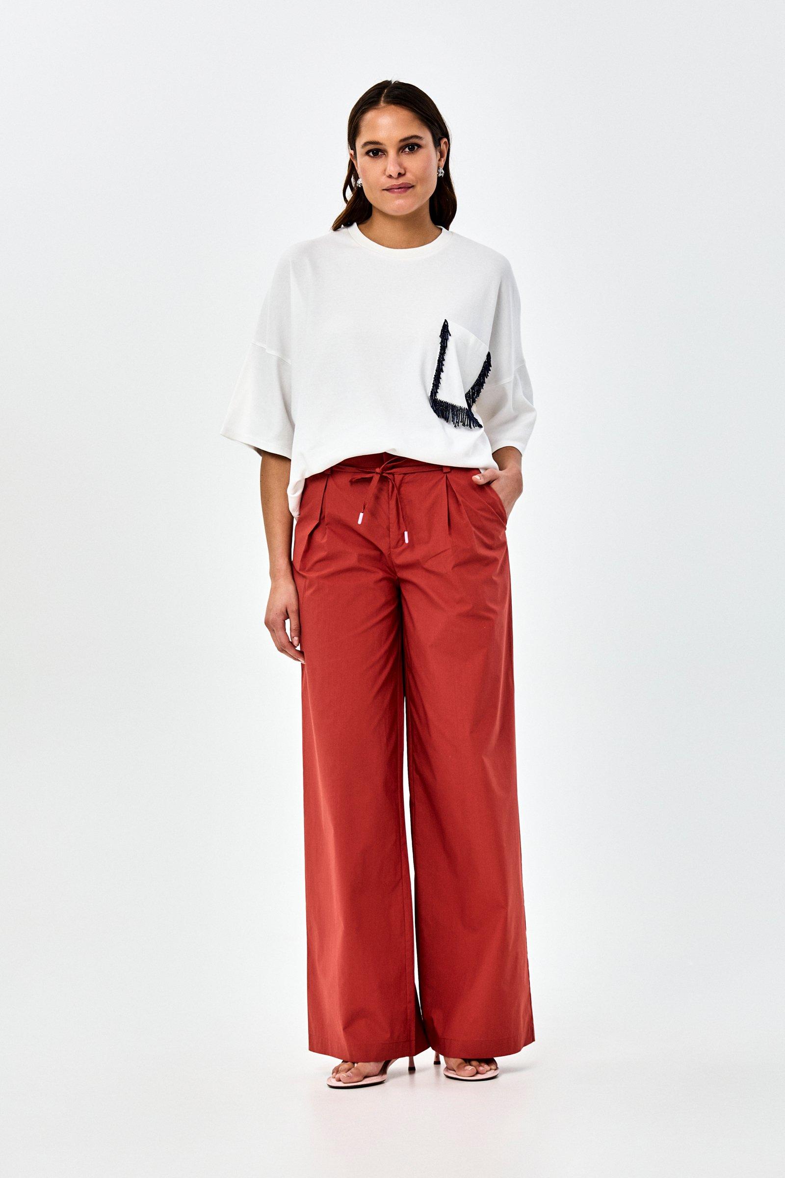 CKS - THUNDER - long trouser - dark red