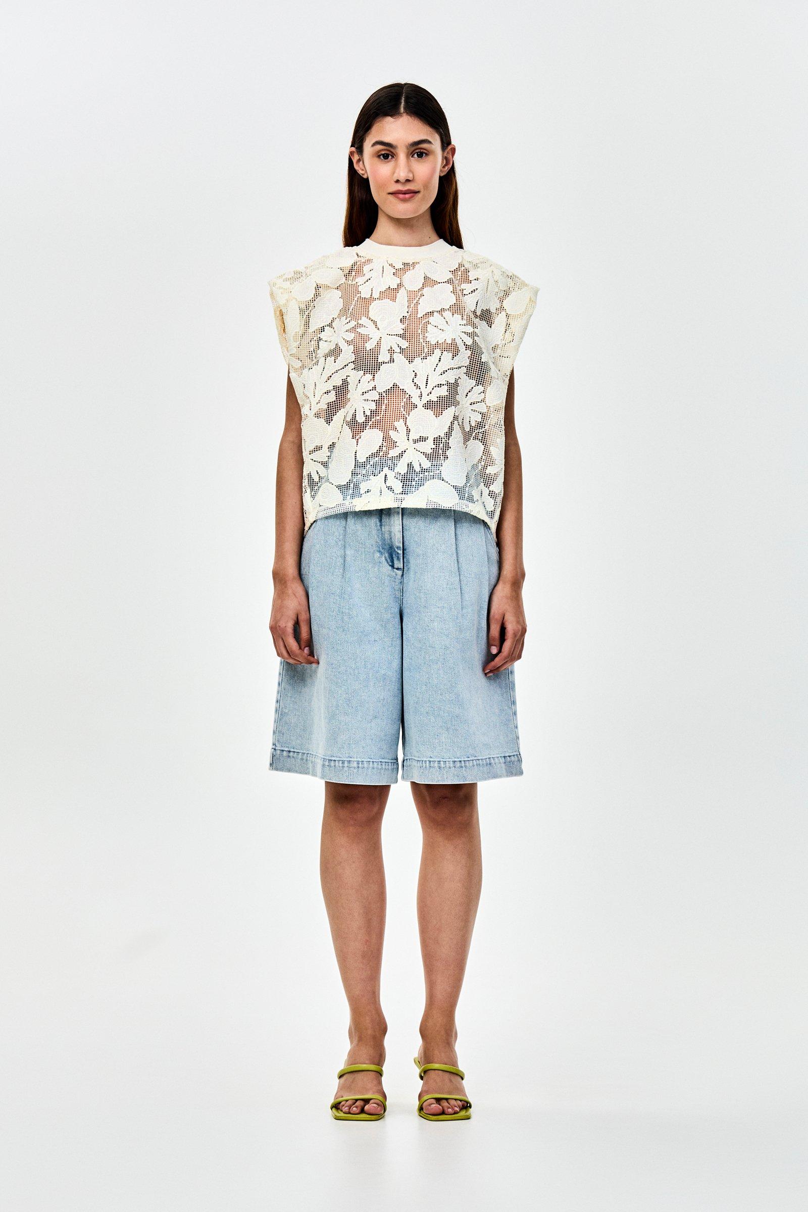 CKS - SWAPY - blouse short sleeves - white light