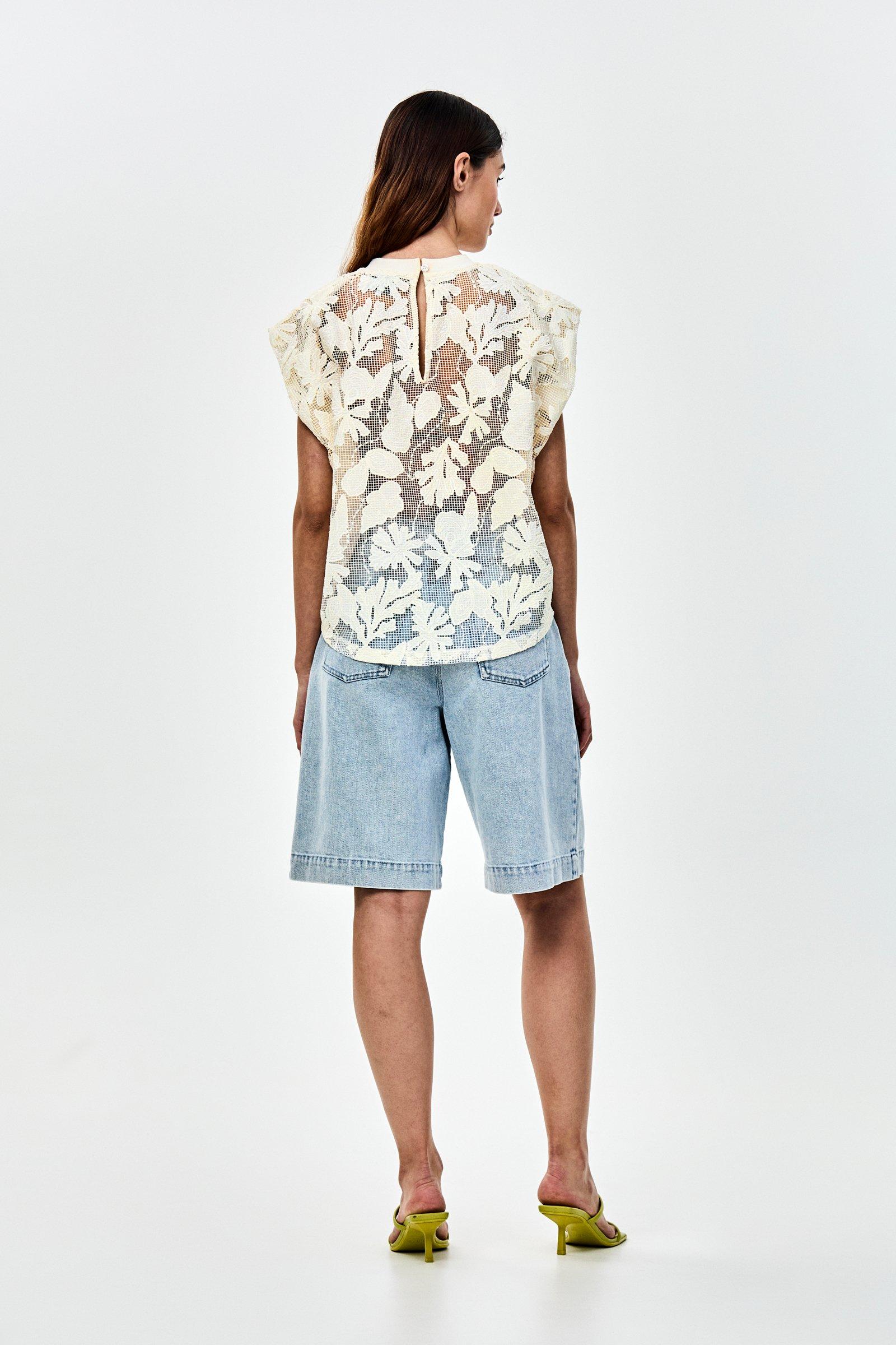 CKS - SWAPY - Bluse Kurze &Auml;rmel - white light