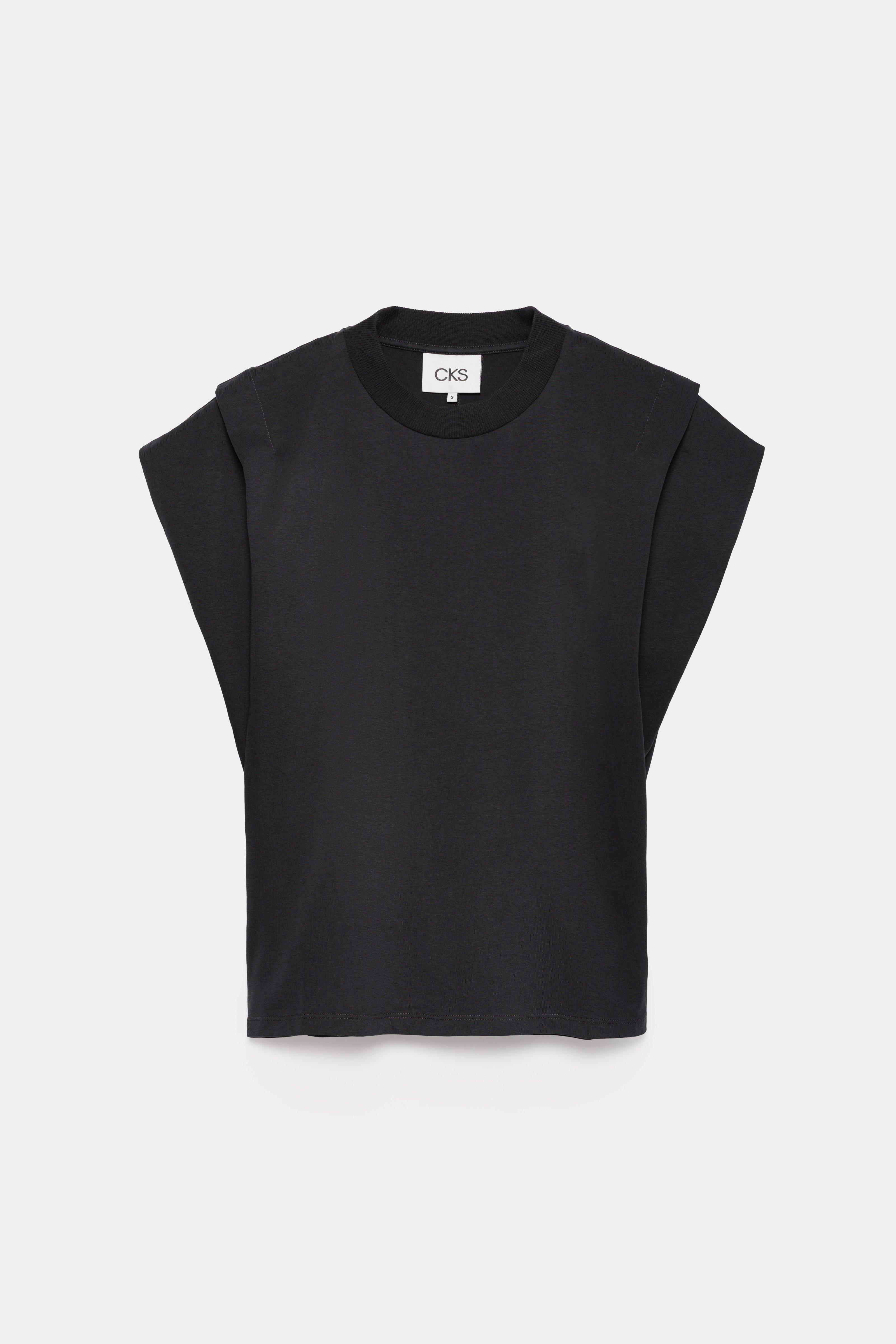 CKS - PAMINA - t-shirt &agrave; manches courtes - gris fonc&eacute;