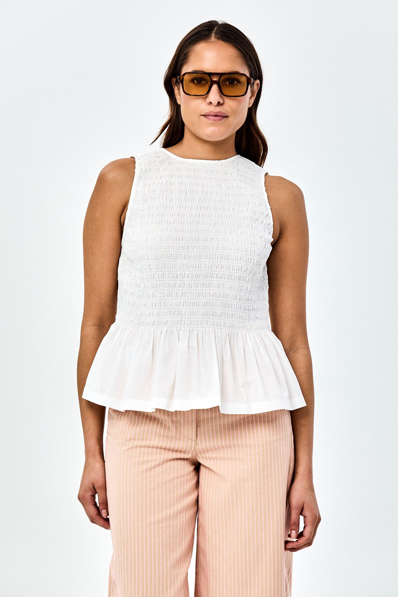 CKS - SHELL - sleeveless blouse - white