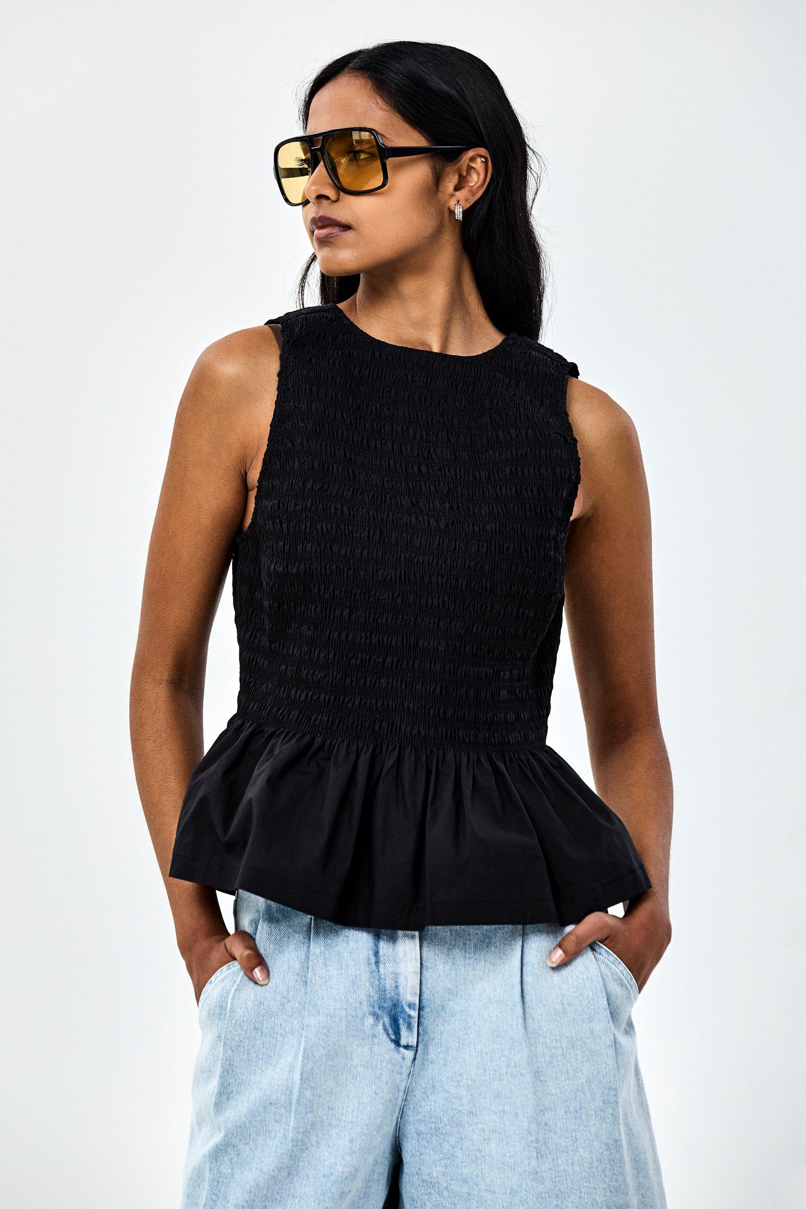 CKS - SHELL - sleeveless blouse - black