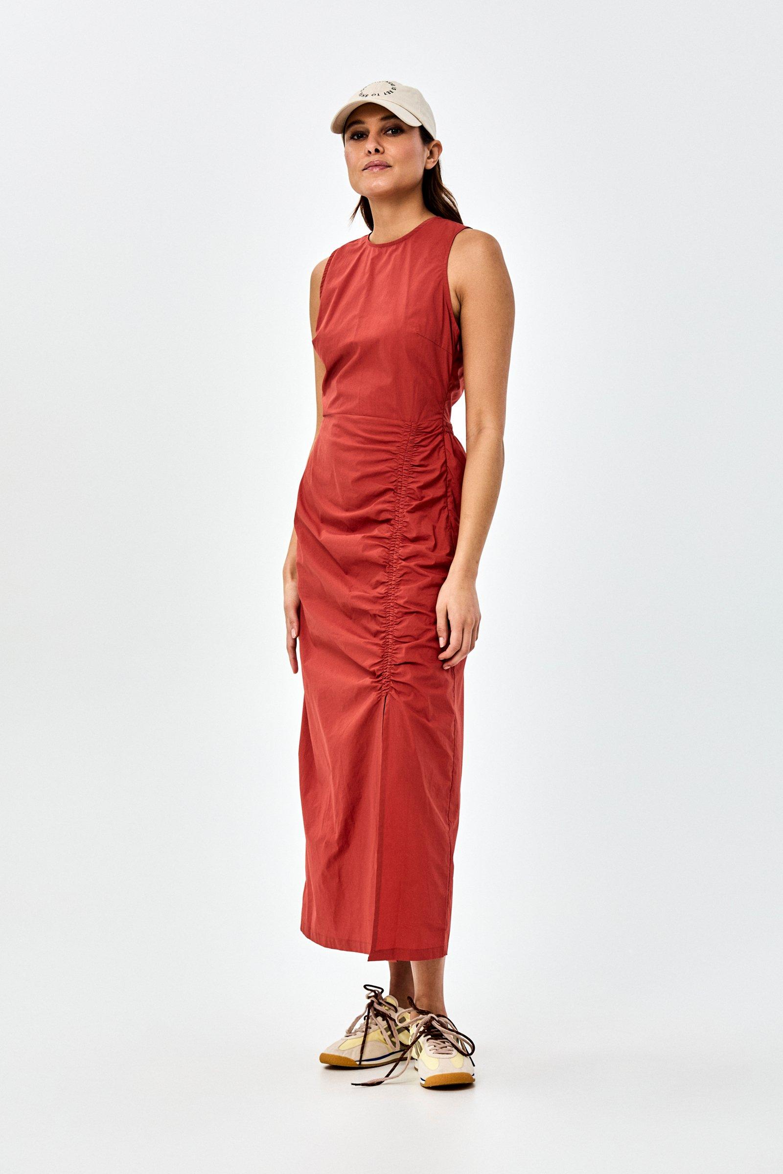CKS - DINE - Langes Kleid - Dunkelrot