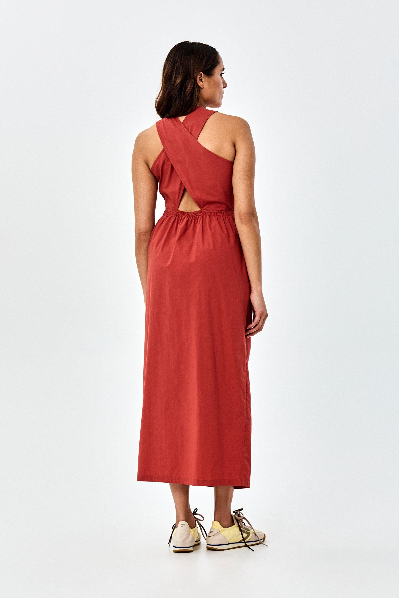 CKS - DINE - lange jurk - donkerrood