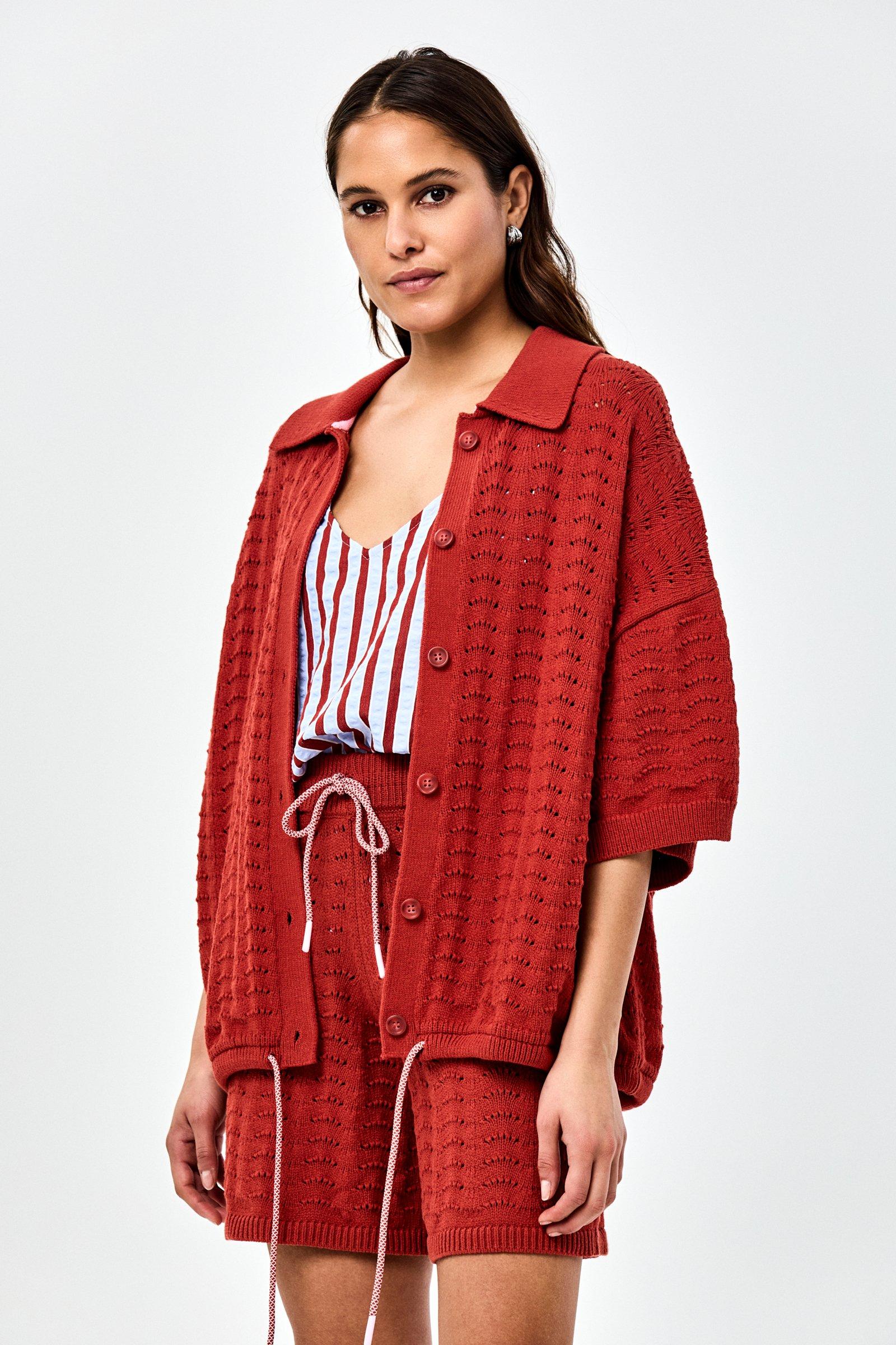 CKS - CITRUS - Strickjacke - Dunkelrot