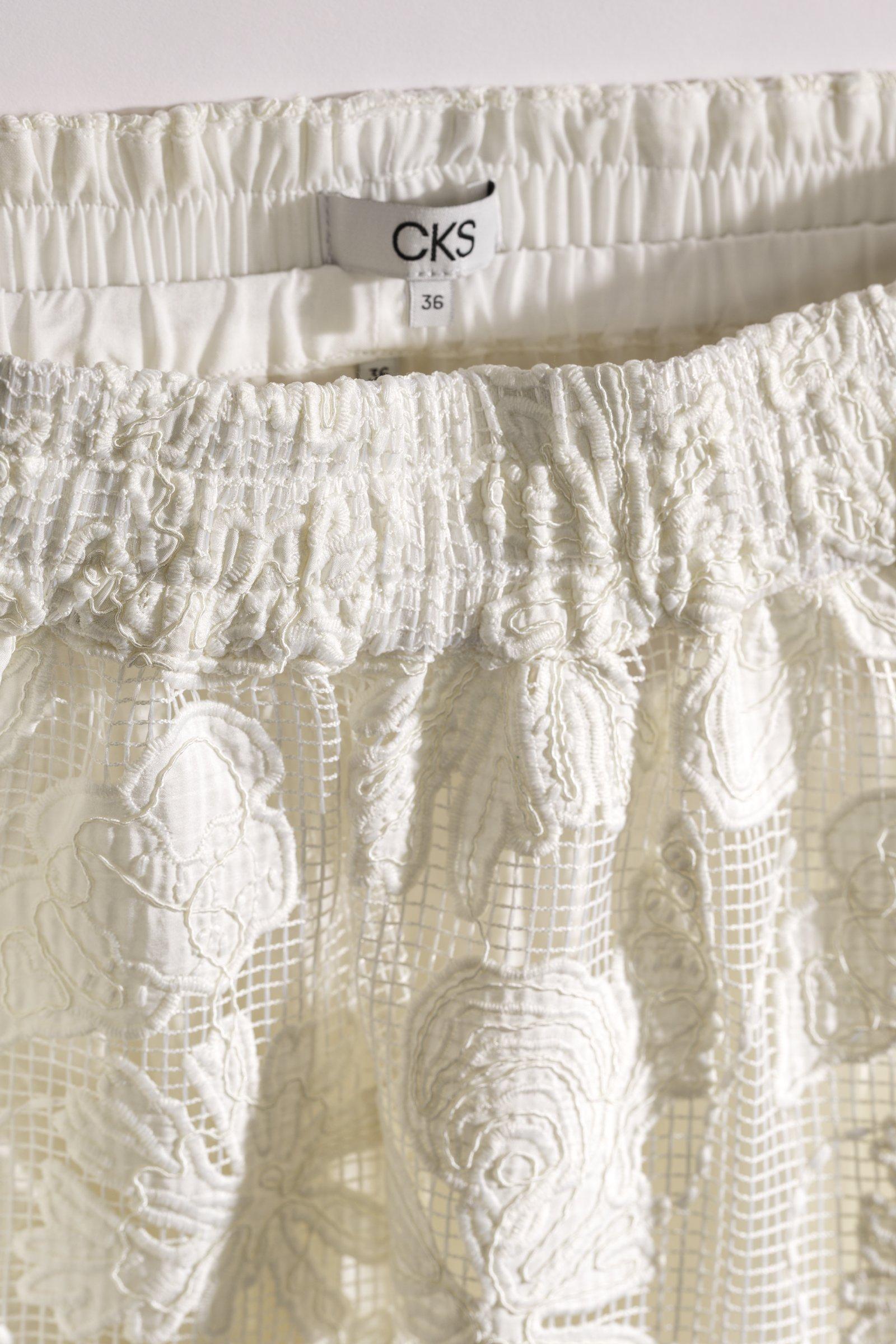 CKS - SKALLIENO - lange rok - wit