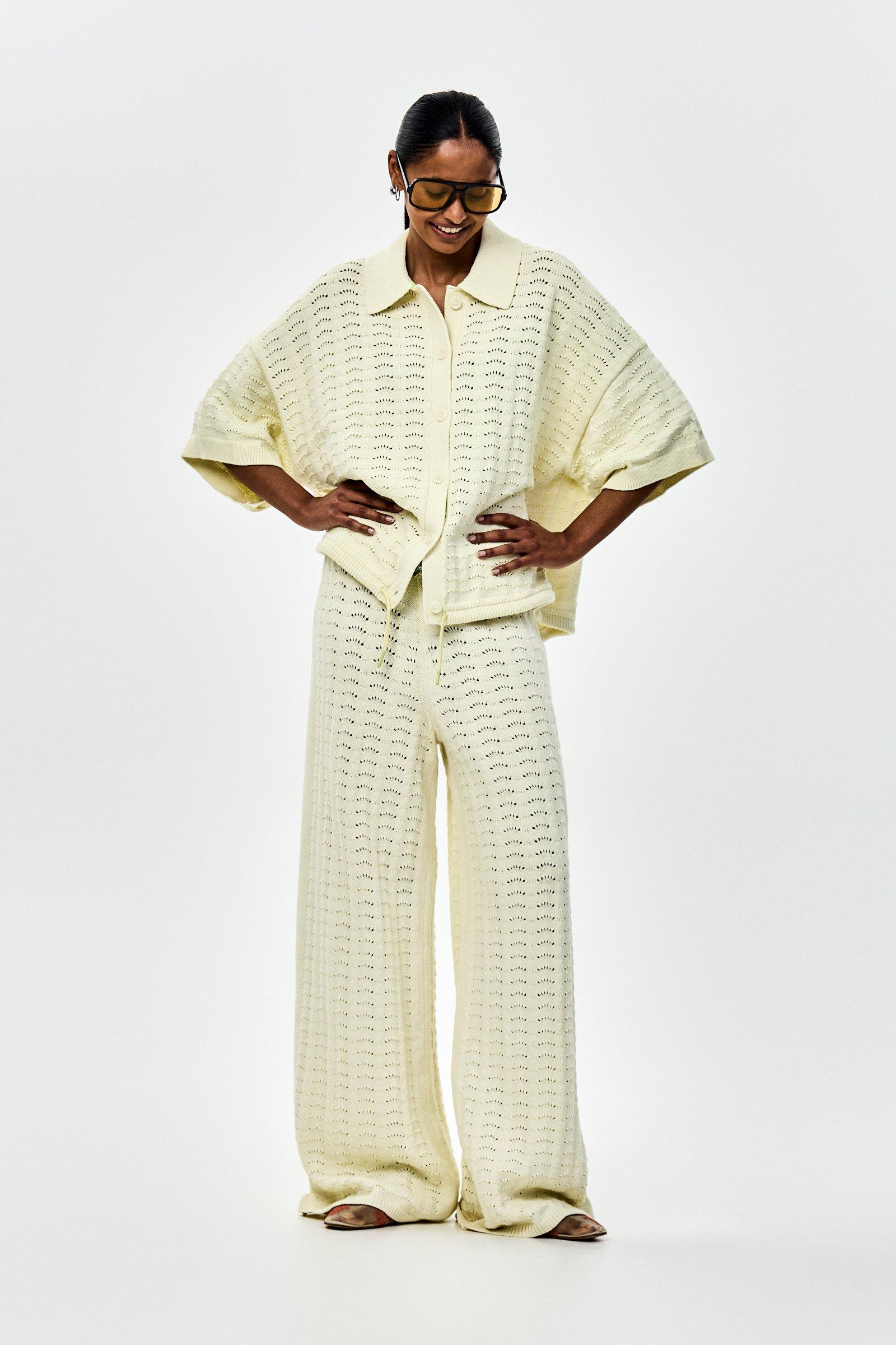 CKS - TITUS - pantalon long - jaune claire