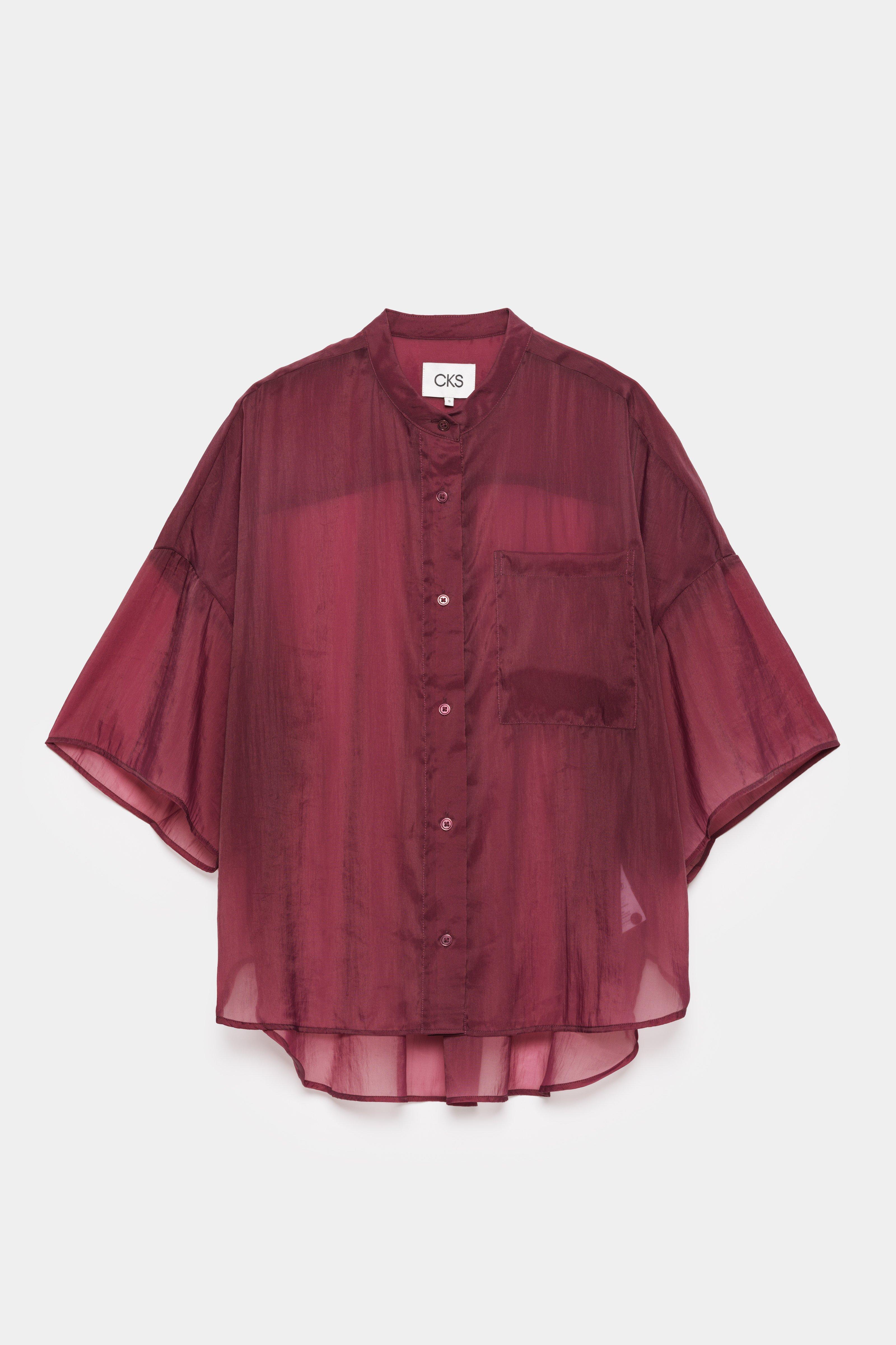 CKS - SIMPLUS - blouse short sleeves - burgundy