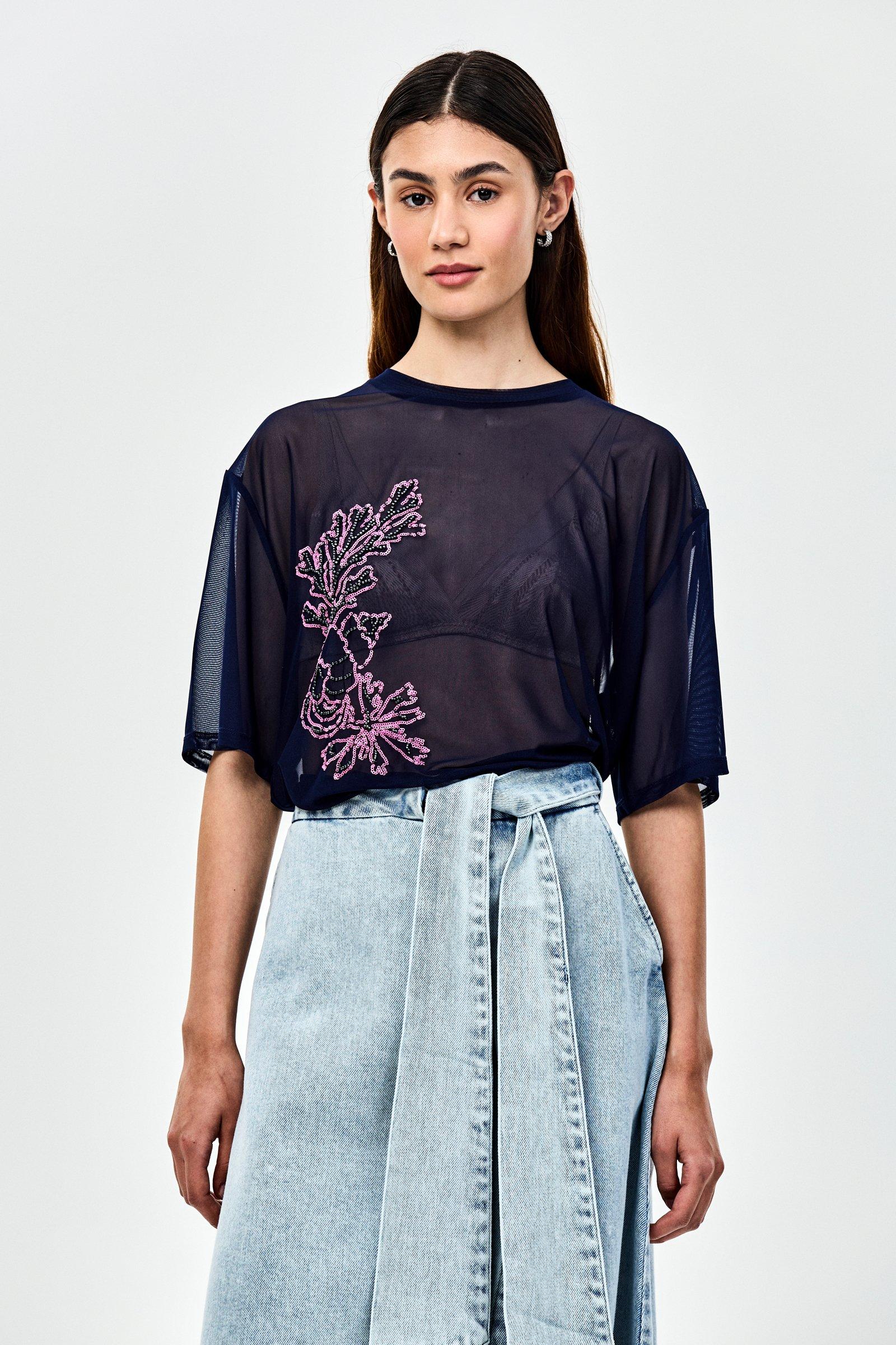 CKS - TRANSPARENT - t-shirt short sleeves - dark blue