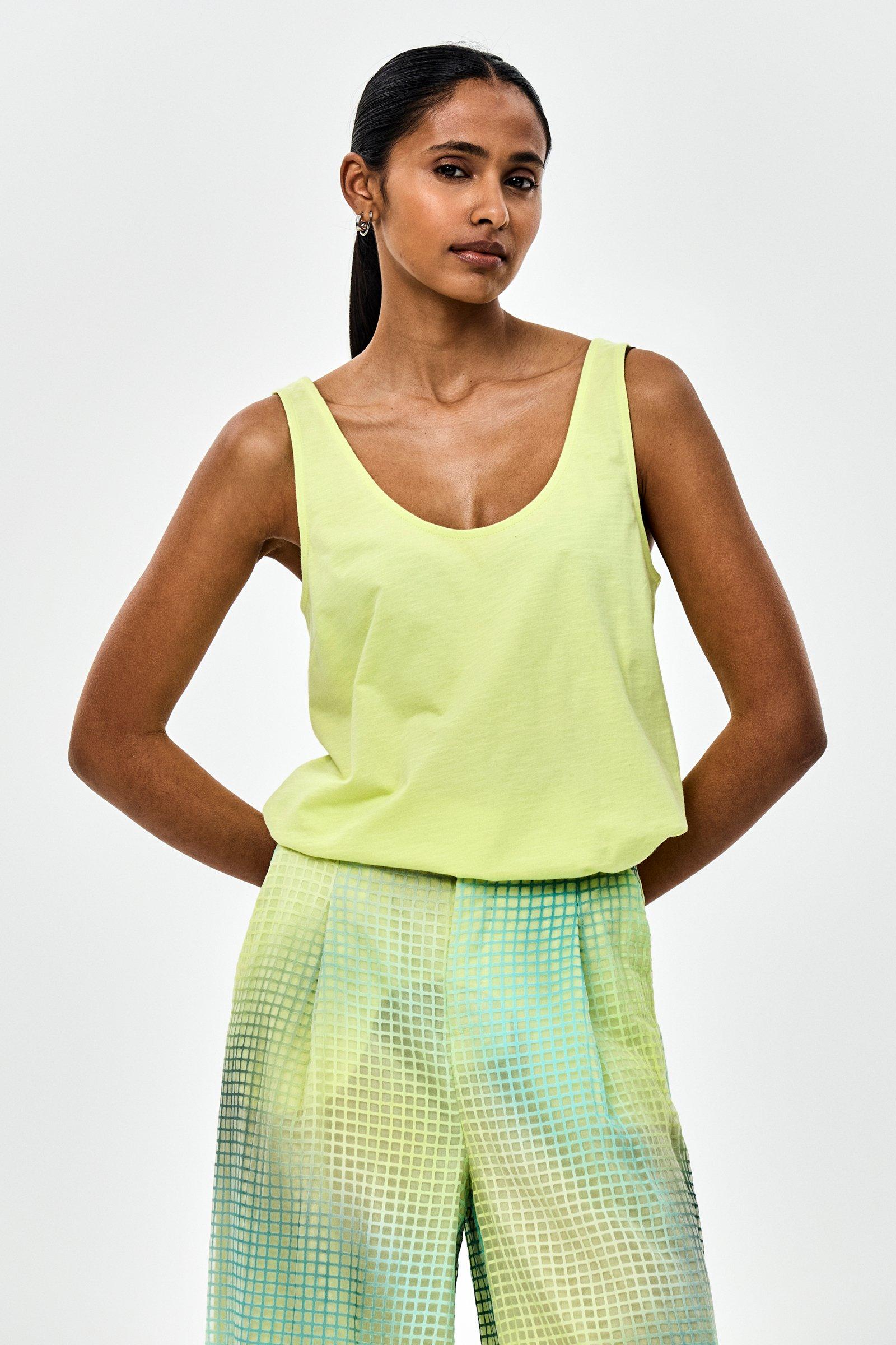 CKS - TOSCA - top sans manches - jaune vif