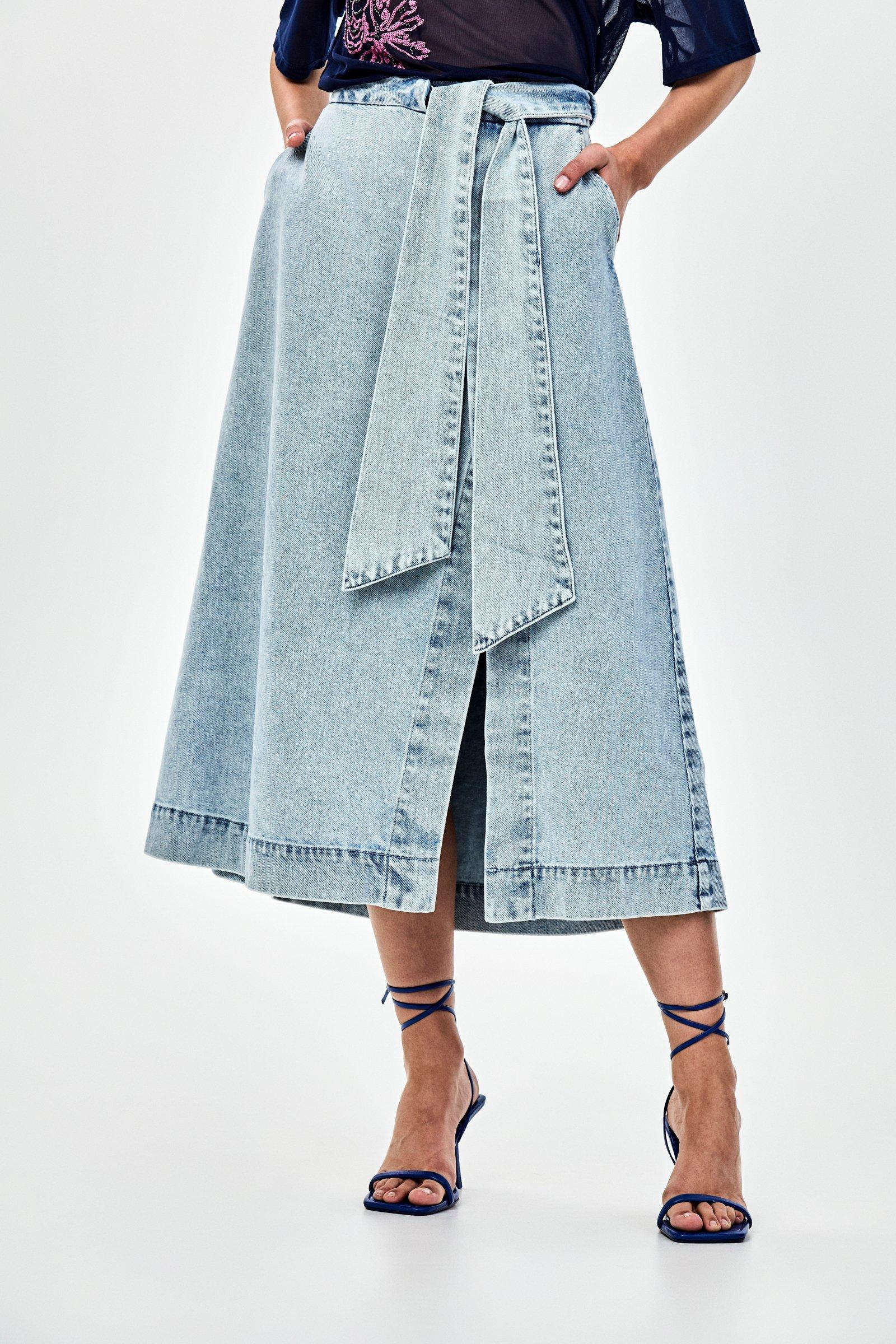 CKS - SKULLYZ - midi skirt - light blue